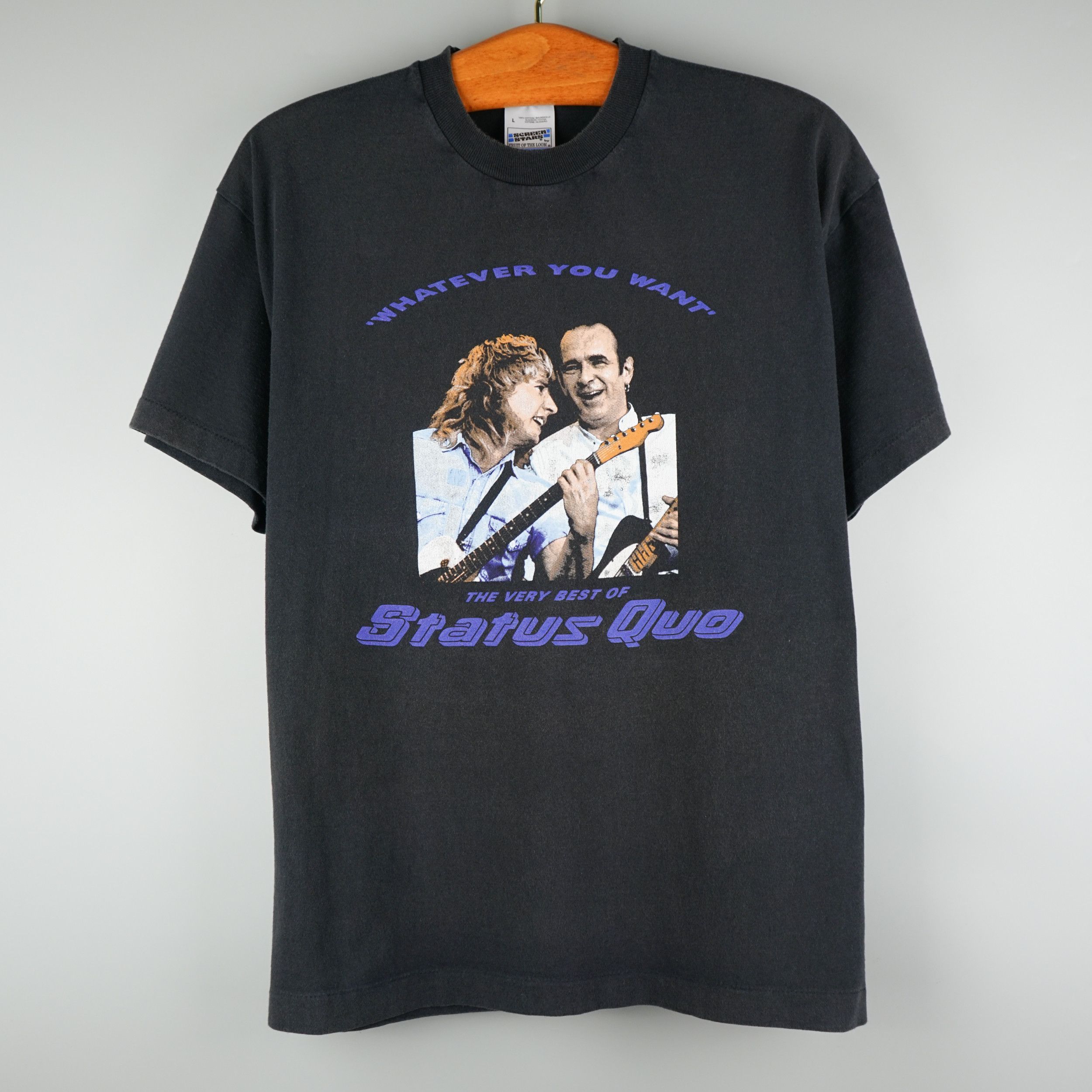 Band Tees × Vintage Vintage 1990s Status Quo T-Shirt Size US L / EU 52-54 / 3 - 1 Thumbnail