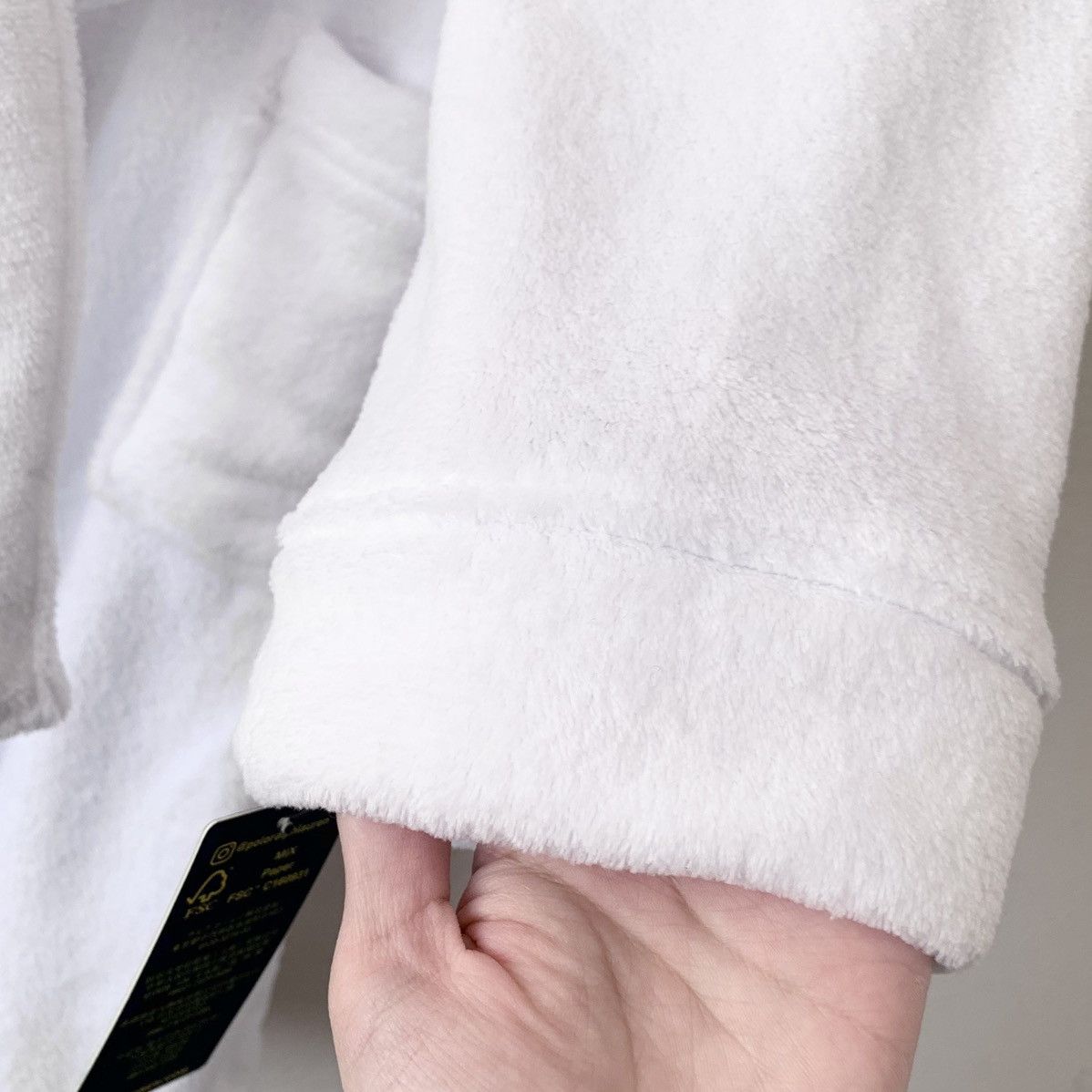 Ralph Lauren polo bear embroidered plush white robe