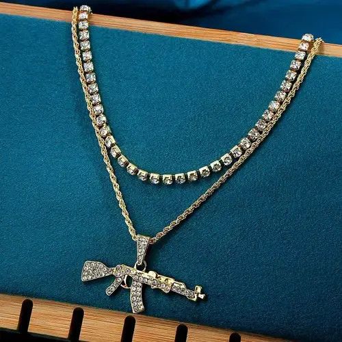 Vintage Luxury Rhinestone Tennis Choker Necklace Size ONE SIZE - 1 Thumbnail