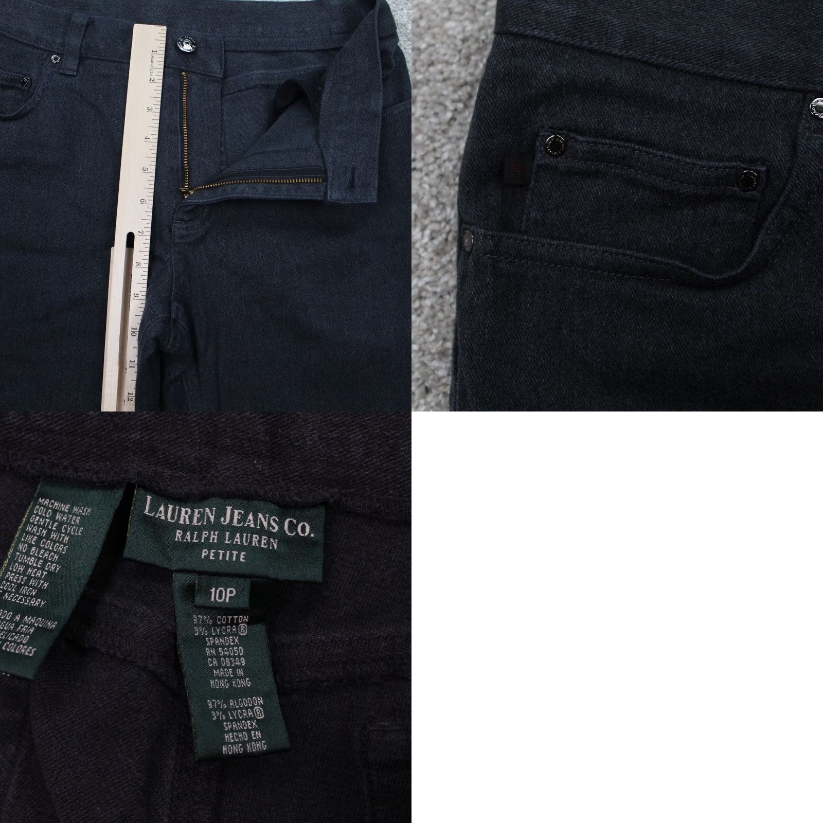 Ralph Lauren LAUREN Ralph Lauren Jeans Womens 10P Petite Gray Cotton Stretch Inseam 23 in Straight Front Dress Pants Mens? Size 32" / US 10 / IT 46 - 8 Thumbnail
