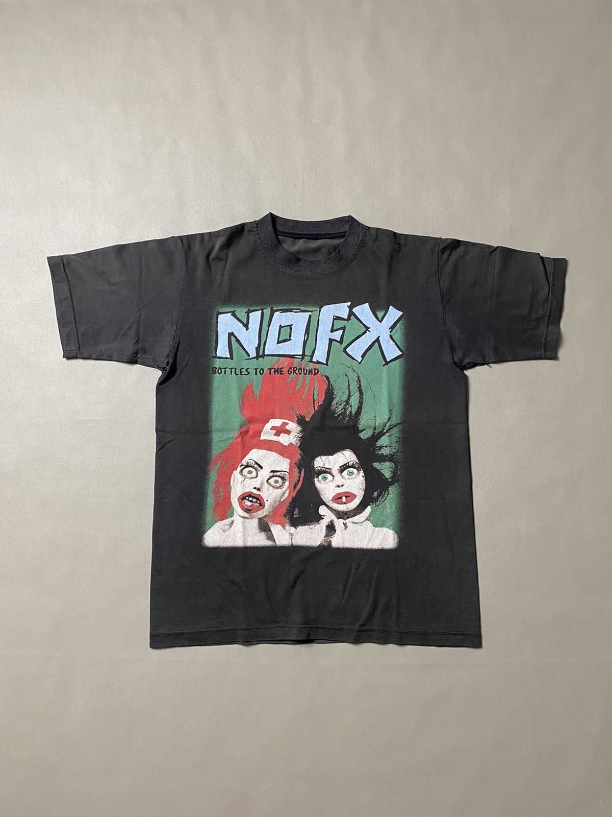 Band Tees × Vintage RARE Vintage Nofx Bottles To The Ground Tshirt Size US L / EU 52-54 / 3 - 1 Thumbnail