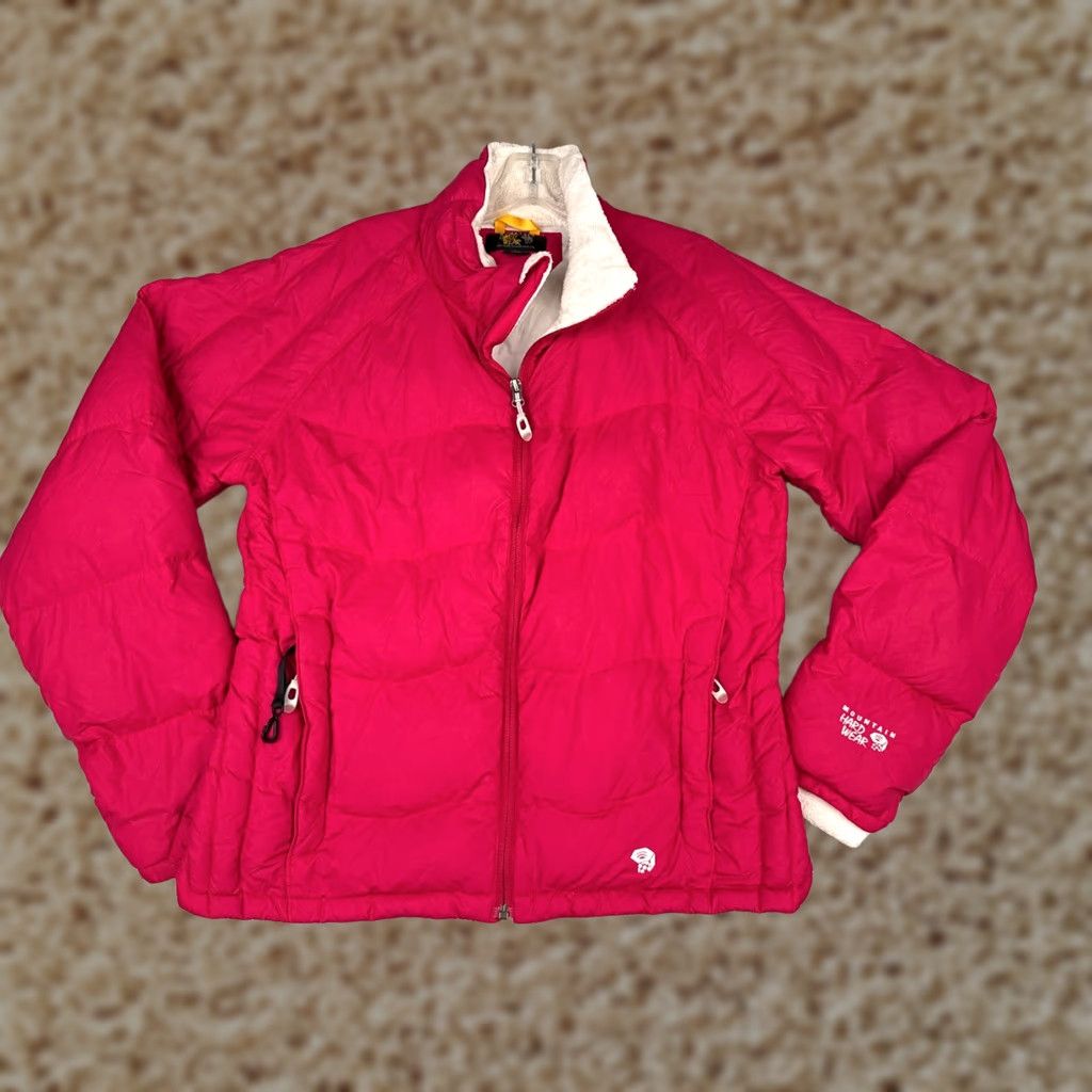 Mountain Hardwear Mountain Hardwear Jacket Womens Large Pink Puffer Down Insulation Nylon Shell Hooded Full Zip Medium-Length Sleeve Size L / US 10 / IT 46 - 1 Thumbnail