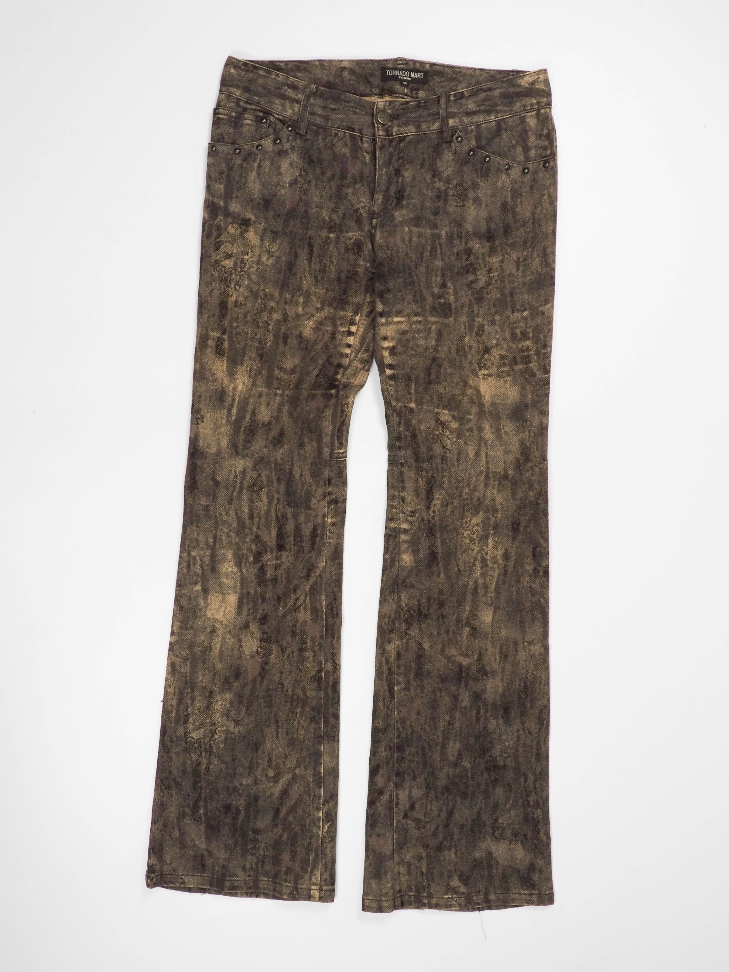 Tornado Mart Tornadomart femme rust flare jeans Size 30" / US 8 / IT 44 - 3 Thumbnail