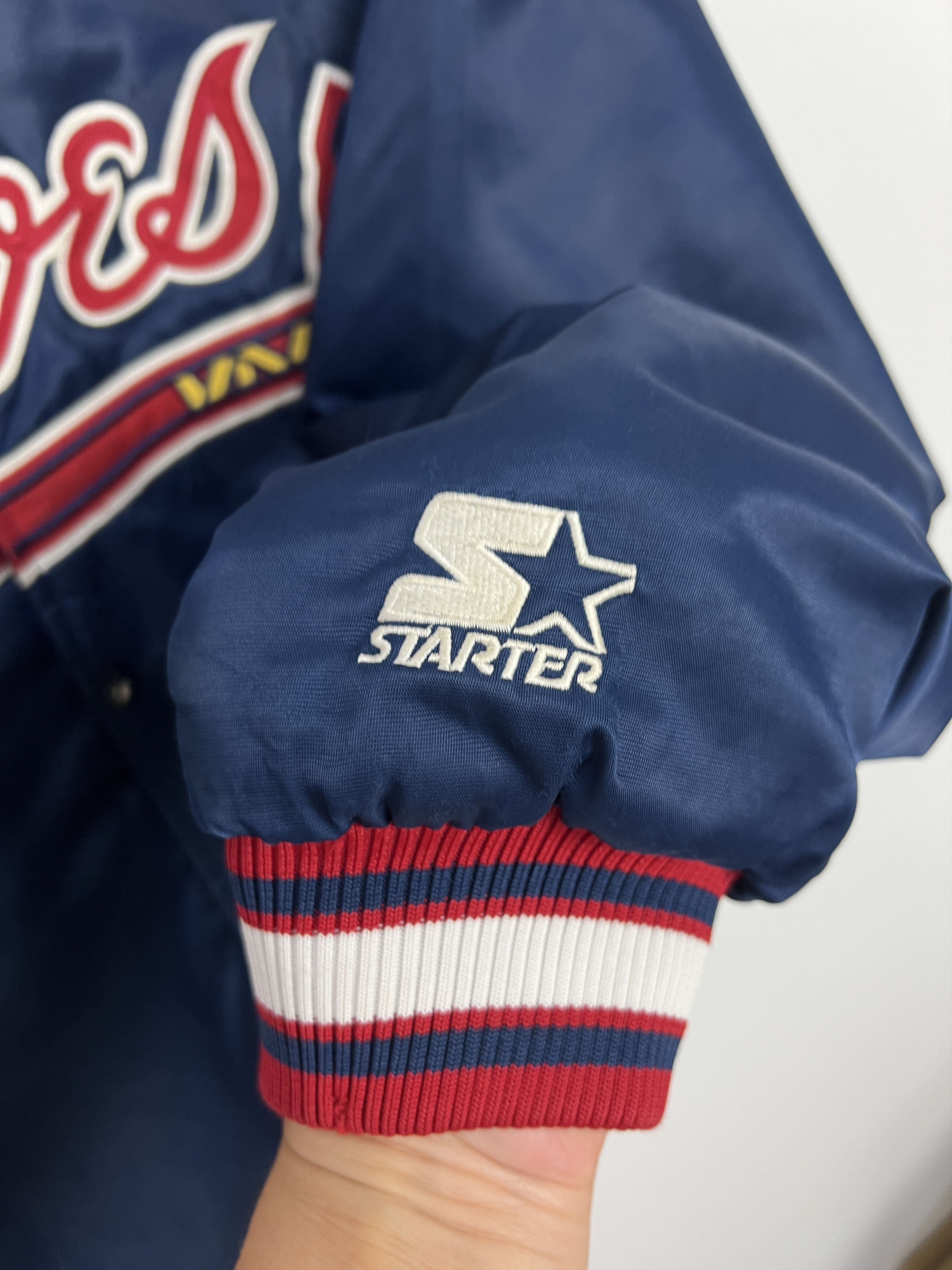 Starter Vintage 90's Starter MLB Atlanta Braves Starter Satin Bomber Size US L / EU 52-54 / 3 - 6 Thumbnail