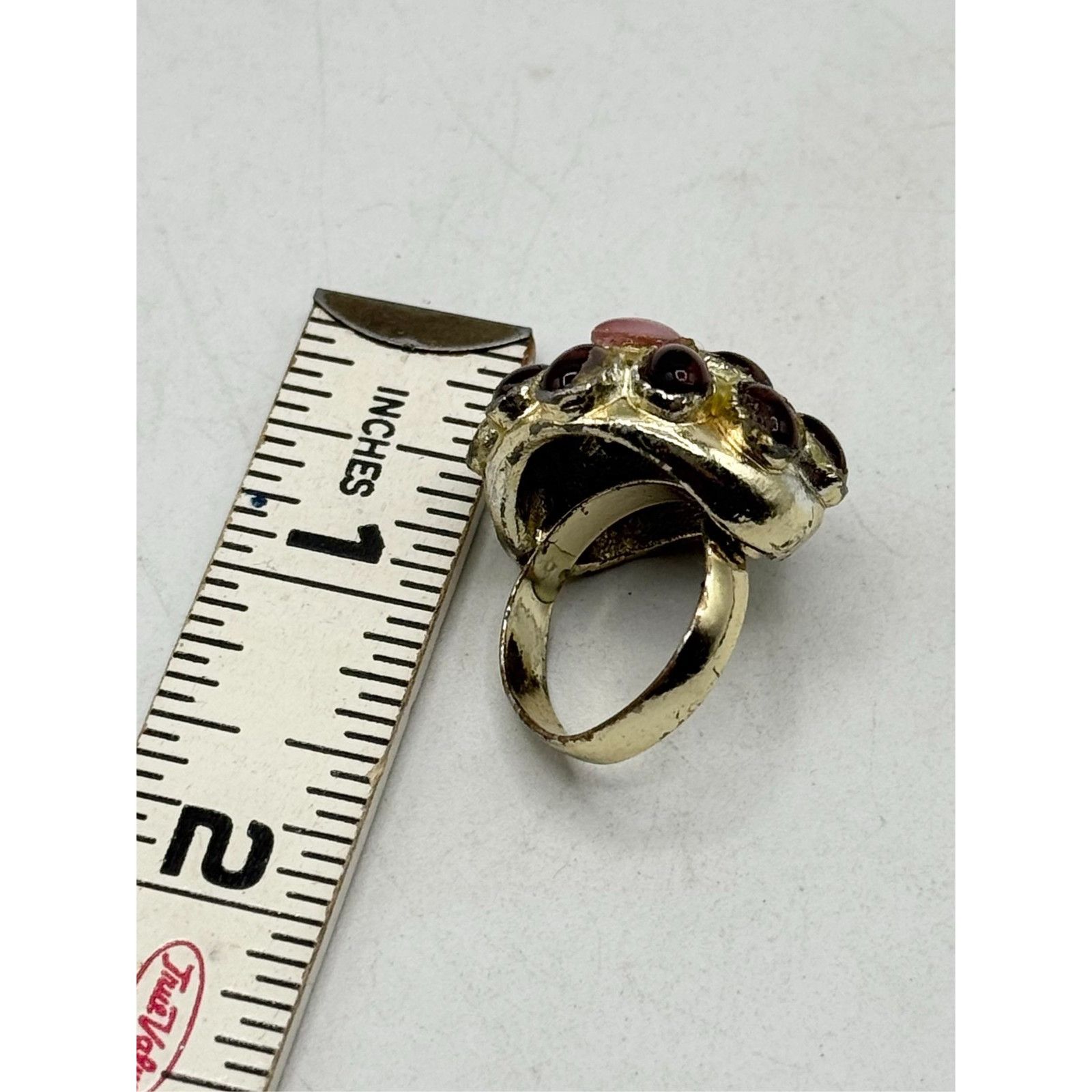 Vintage Vintage purple rhinestone adjustable cocktail ring Size ONE SIZE - 4 Thumbnail