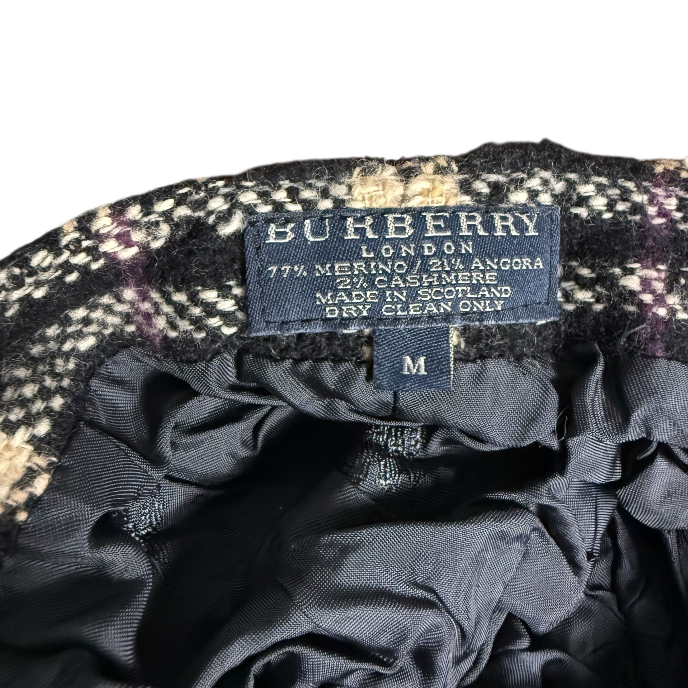 Burberry 🔥RARE🔥Vintage Burberry London Tweed Plaid Newboys Cap Size ONE SIZE - 8 Thumbnail