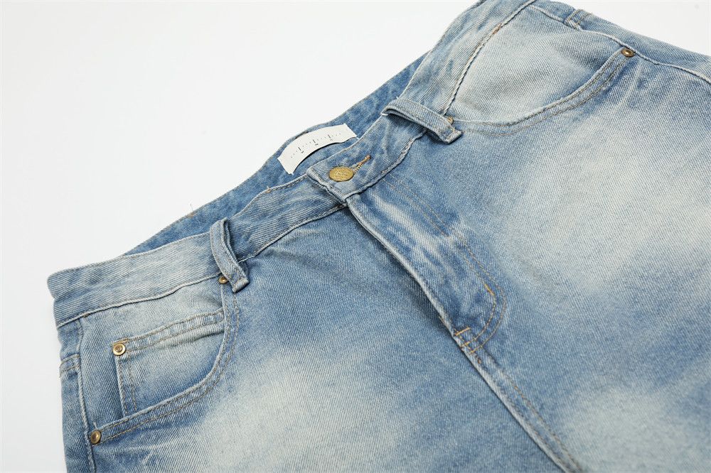 Japanese Brand × Jean Heavy washed gradient punk distressed raw edge denim shorts Size US 32 / EU 48 - 4 Thumbnail