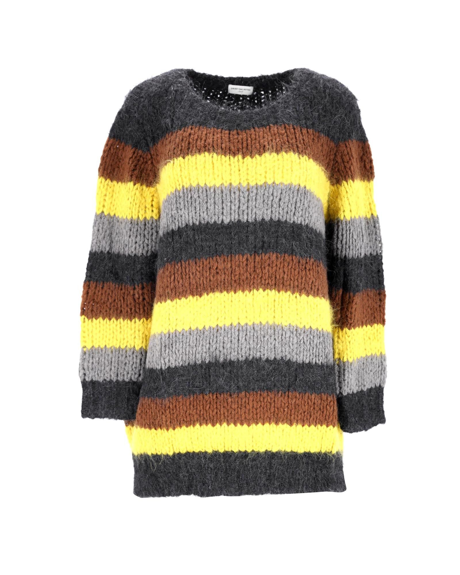 image of Dries Van Noten Multicolor Striped Merino Wool Sweater, Women's (Size Small)