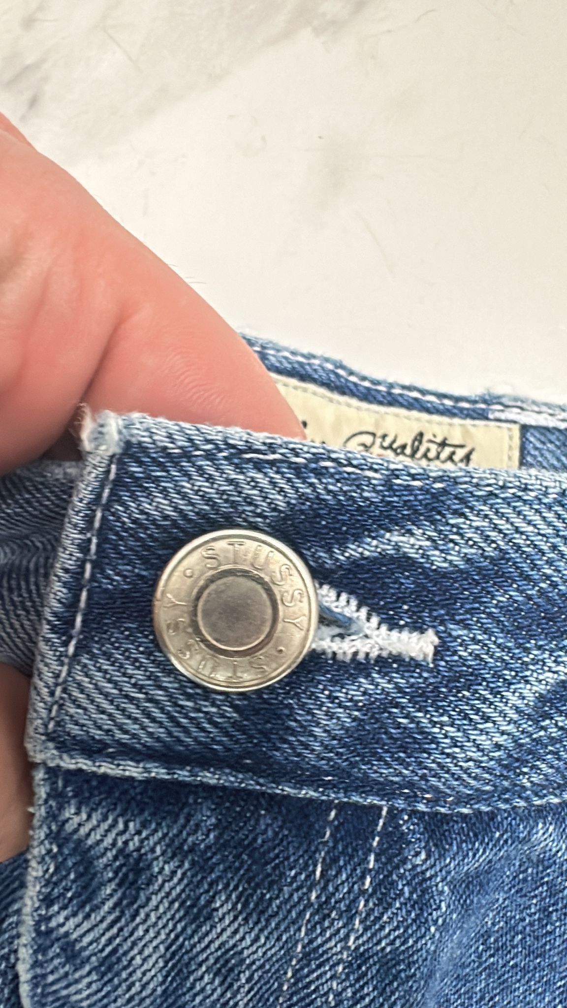 Stussy × Vintage Stüssy Double Knee Work Pant Blue Size 29 Size US 29 - 5 Thumbnail