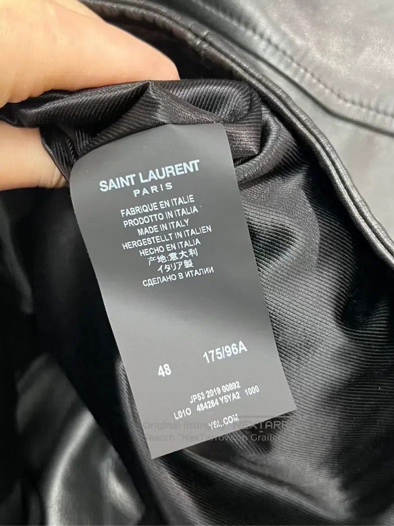 Saint Laurent Paris Saint Laurent Paris Sheepskin Zip-Up Motorcycle Jacket Size US M / EU 48-50 / 2 - 4 Thumbnail