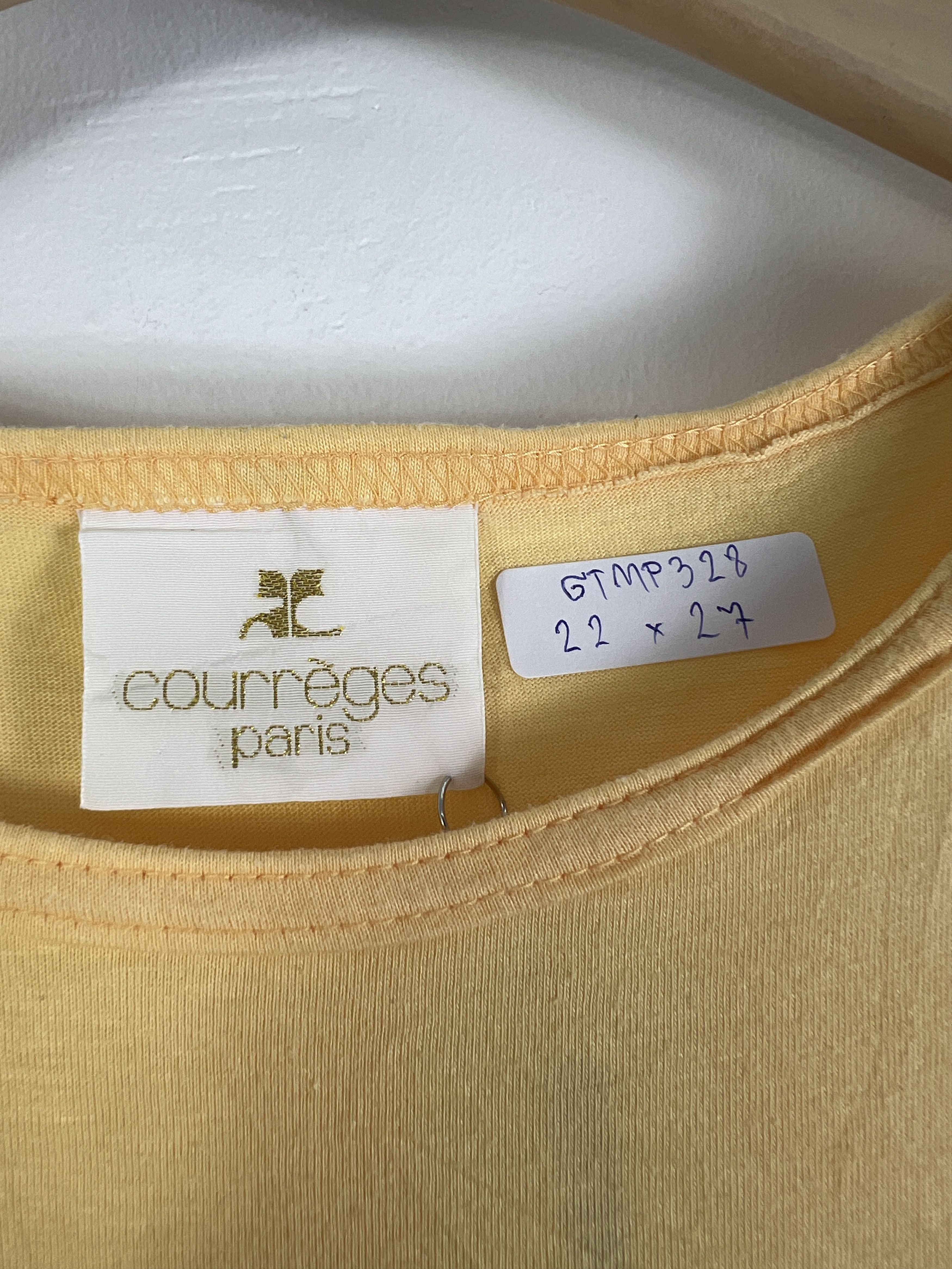 Courreges Courrèges Blue Flower Embroidery Tee (L) GTMP328 Size L / US 10 / IT 46 - 3 Thumbnail