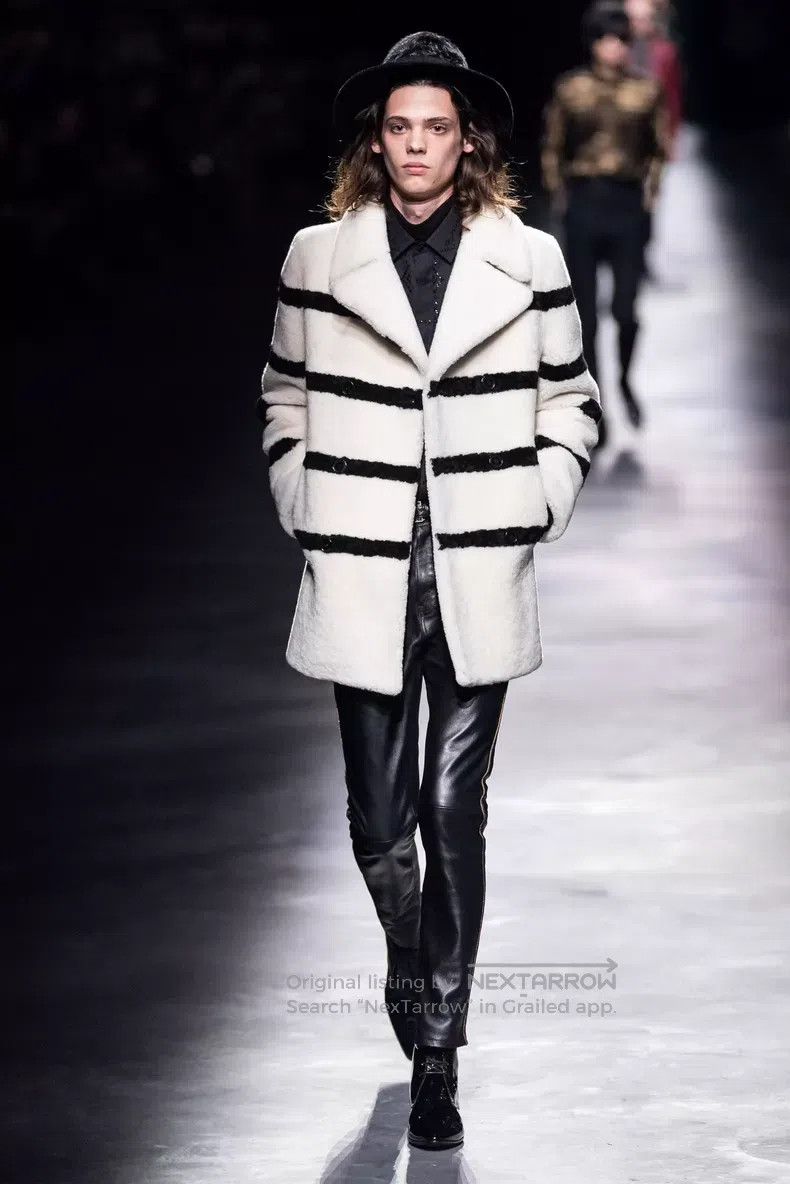 Saint Laurent Paris Saint Laurent Paris size M Gold Zipper Oiled Sheepskin Bas Size US 27 - 9 Thumbnail