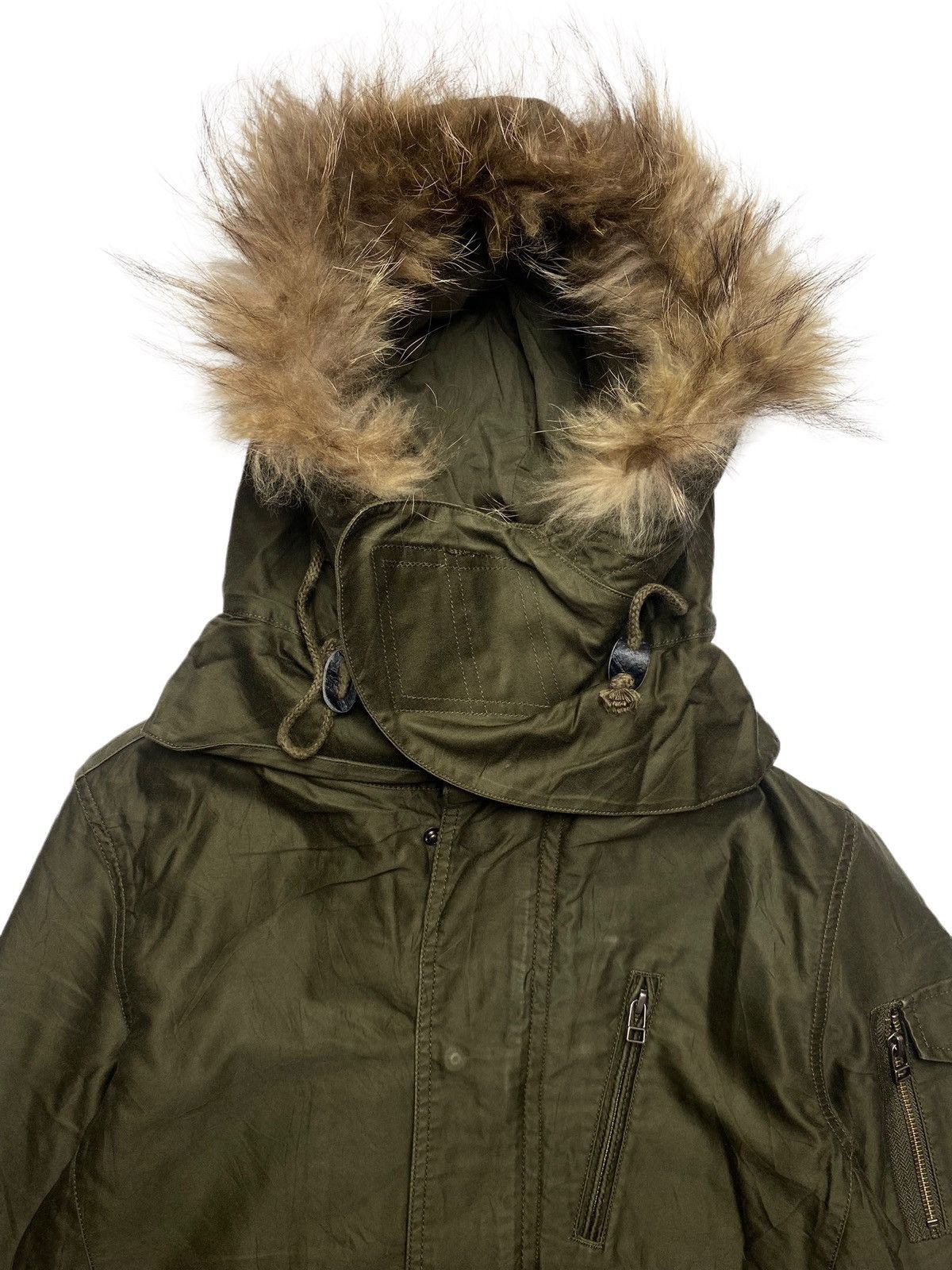 If Six Was Nine × Japanese Brand × Le Grande Bleu (L.G.B.) 2000s Union Station - Fur Raccoon Hoodie Cargo Jacket Size US M / EU 48-50 / 2 - 8 Thumbnail