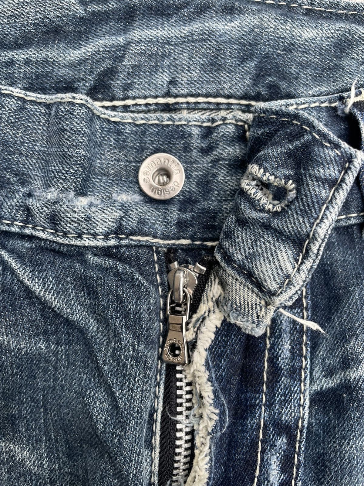 Semanticdesign Distressed Jeans Punk Style
