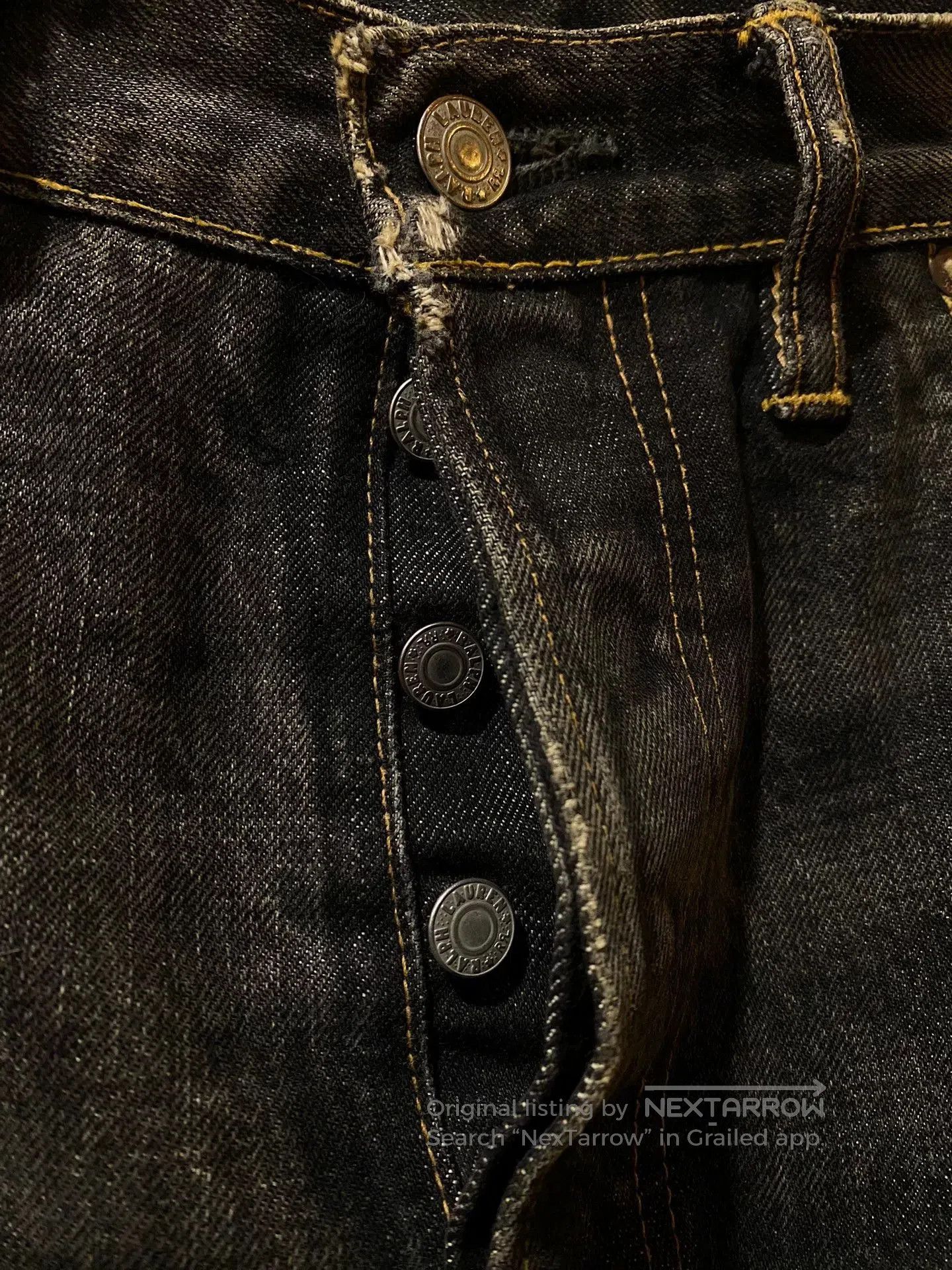 RRL Ralph Lauren RRL Slim Bootcut Vintage Black Denim Jeans. Size US 36 / EU 52 - 6 Thumbnail