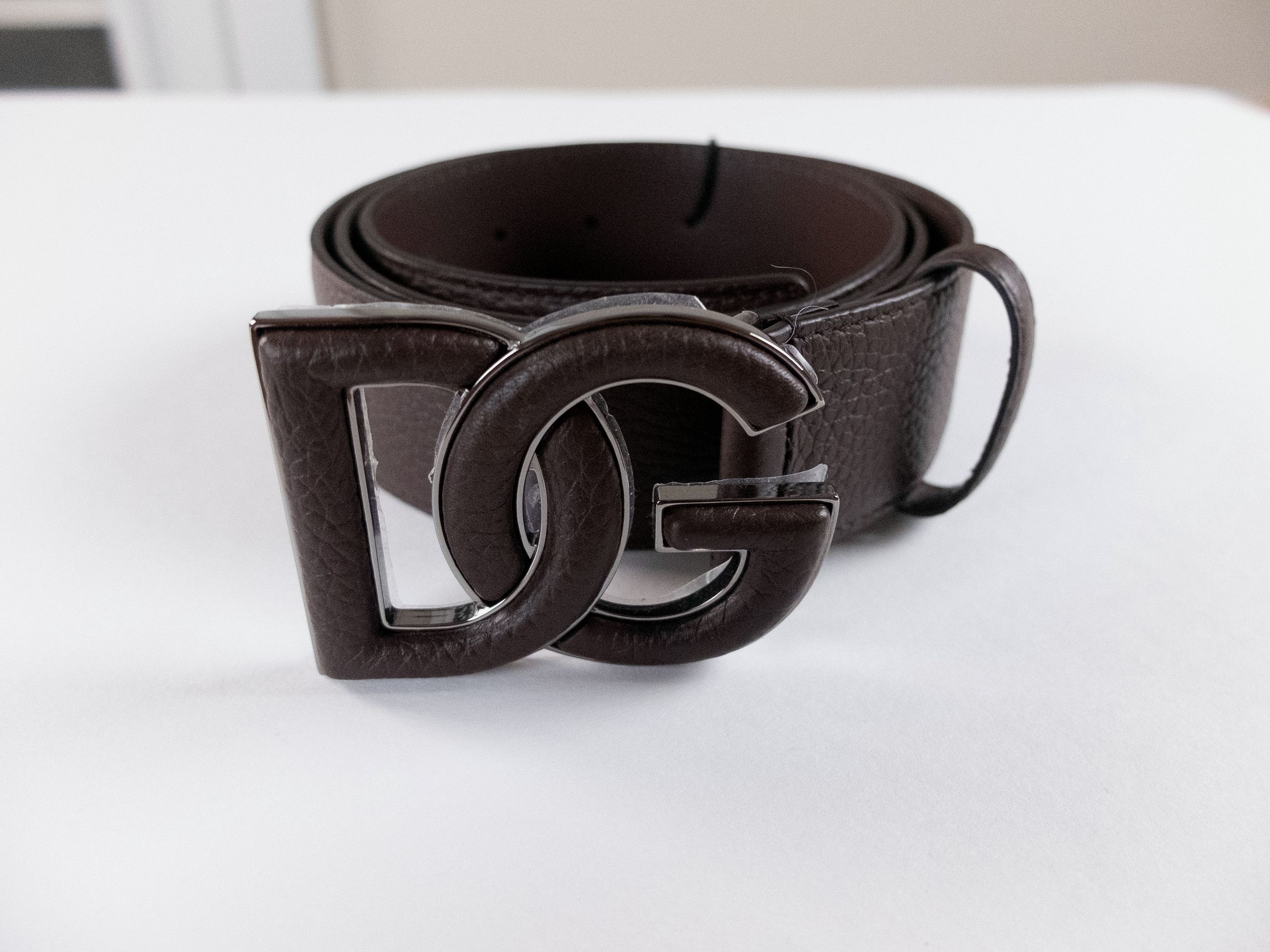 Dolce & Gabbana DOLCE & GABBANA brown DG buckle leather belt Size 100 Size 38 - 2 Thumbnail