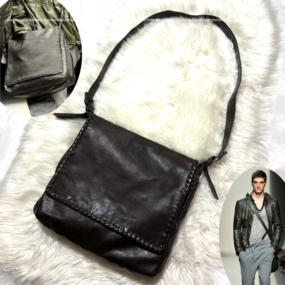 Bottega Veneta Bottega Veneta Intrecciato Piping Leather Shoulder Bag Size ONE SIZE - 1 Thumbnail