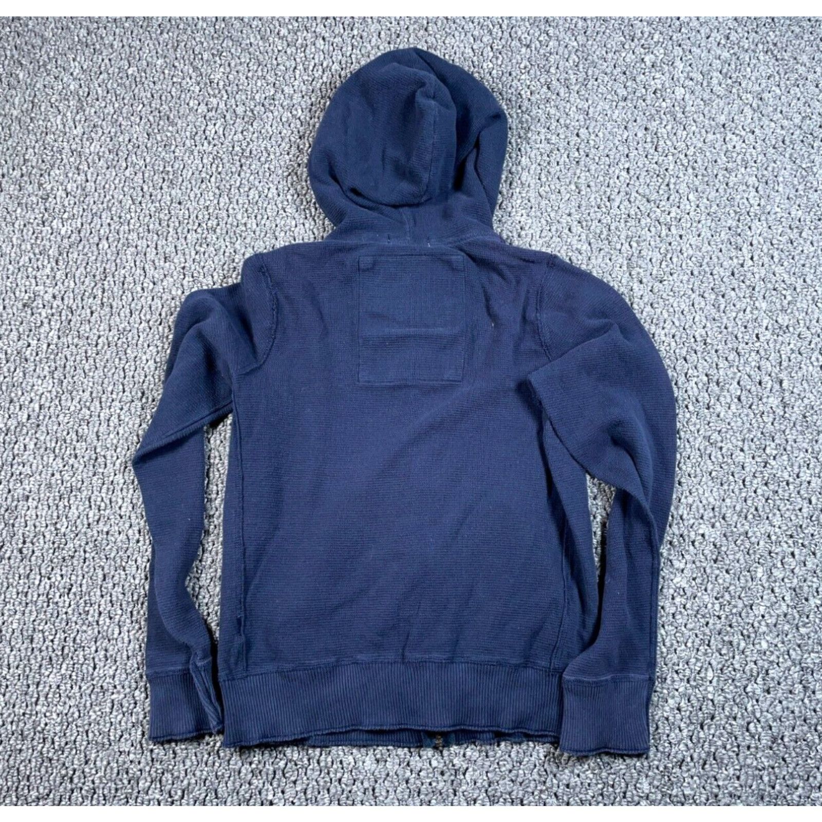 Abercrombie Fitch Abercrombie Fitch Waffle Knit Zip Hoodie Youth XL Dark Blue Muscle Fit Grailed