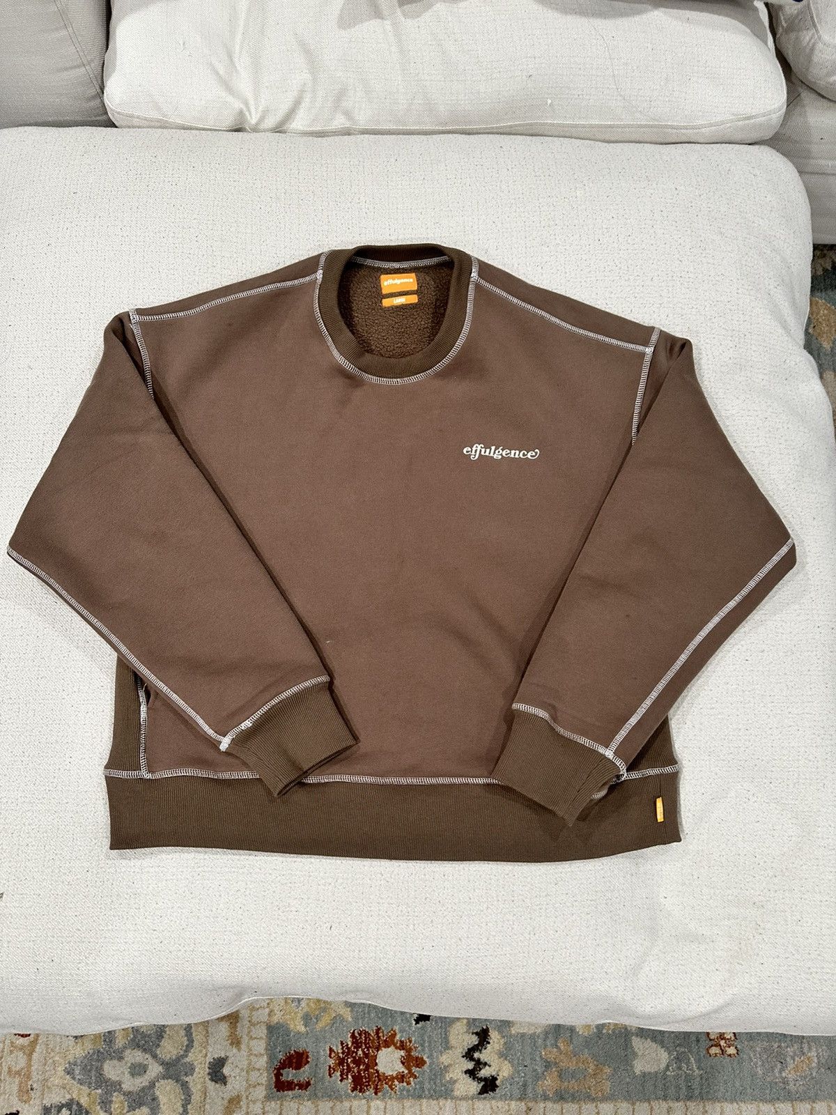 image of Effulgence Efflugence Brown Pullover Sweatshirt, Men's (Size Large)