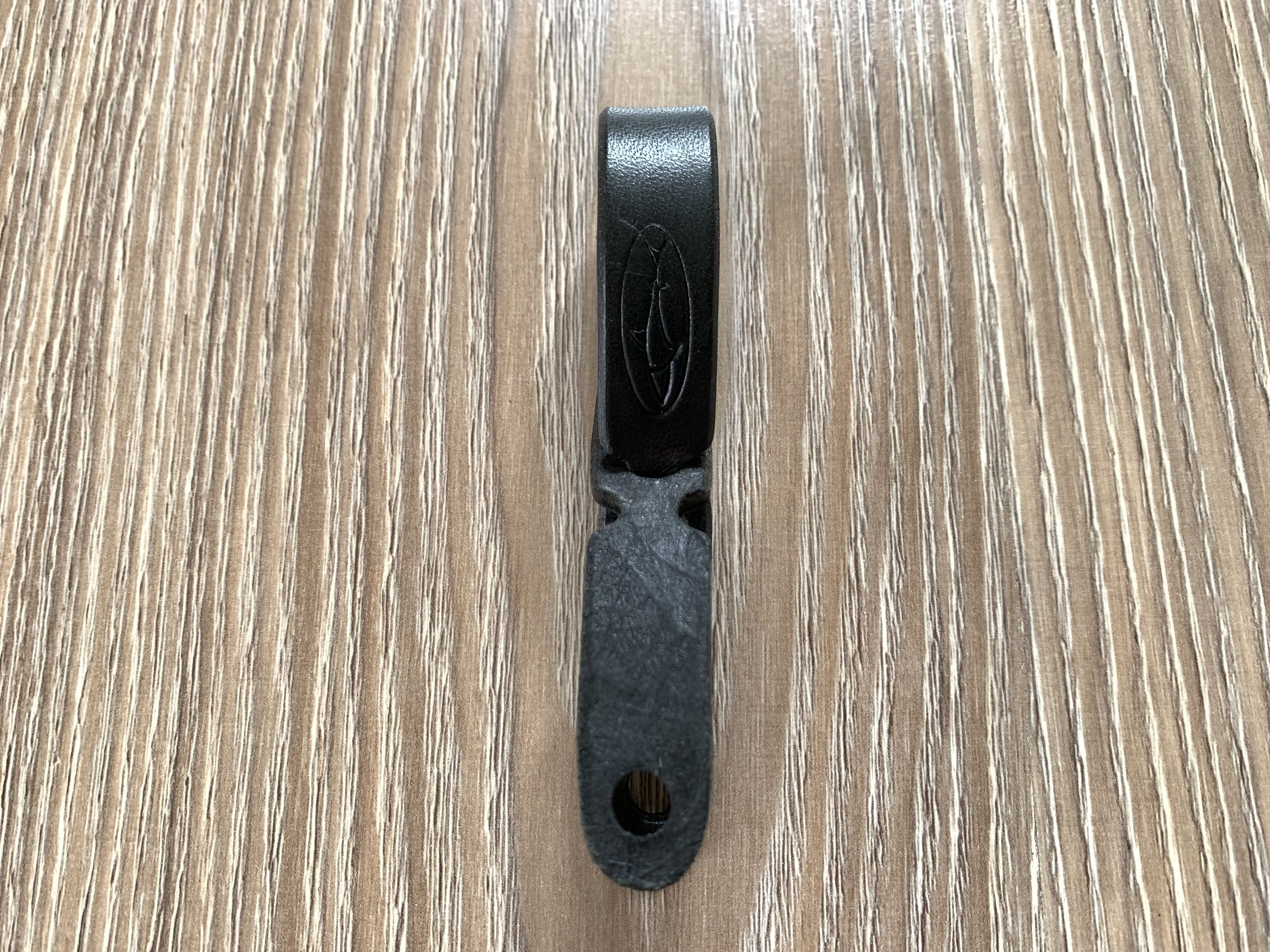 Handmade Black Leather Keychain With Embossing Size ONE SIZE - 2 Thumbnail