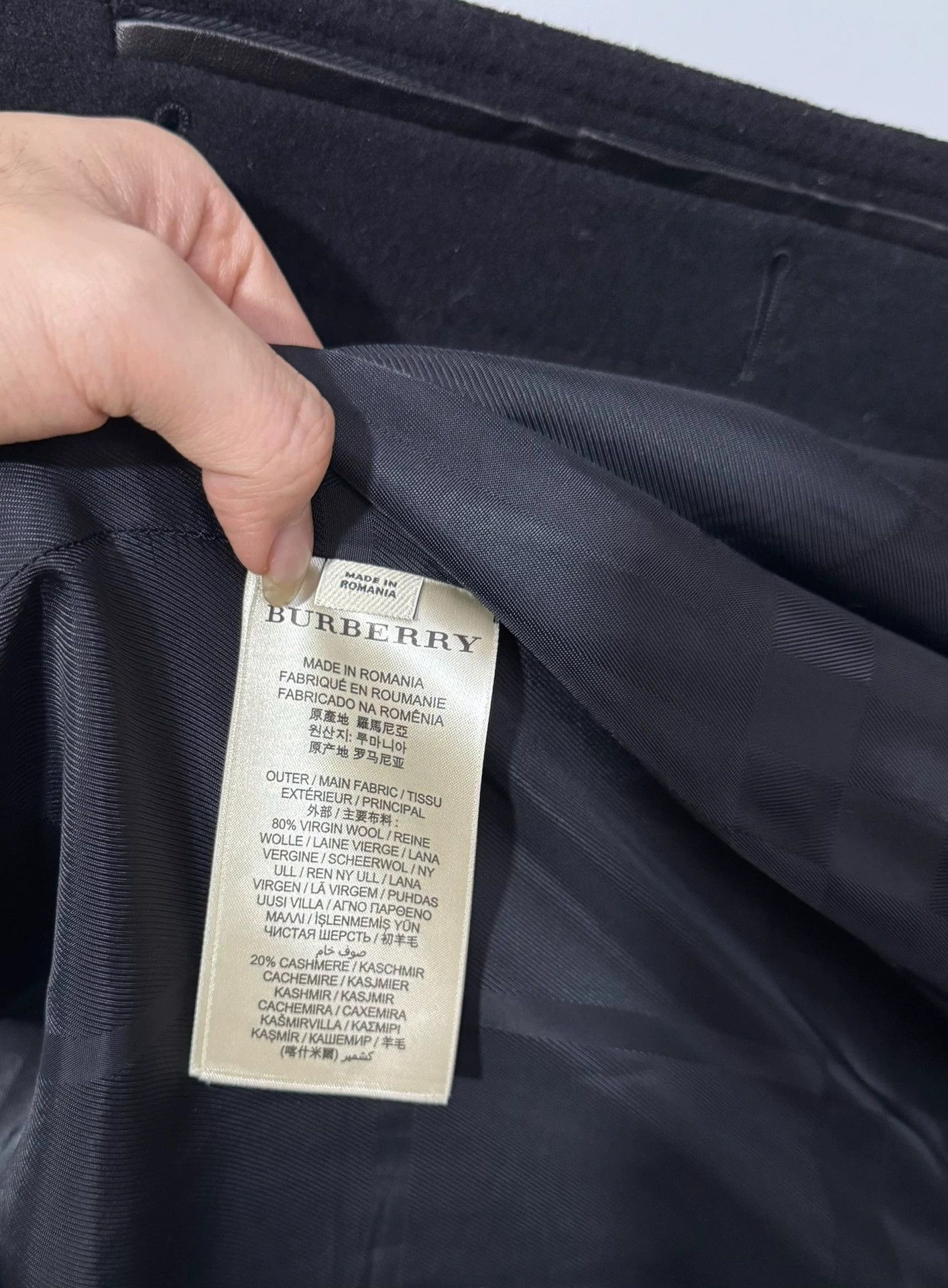 Burberry Burberry Wool Cashmere Chester Coat Velvet Collar Size 50L - 8 Thumbnail