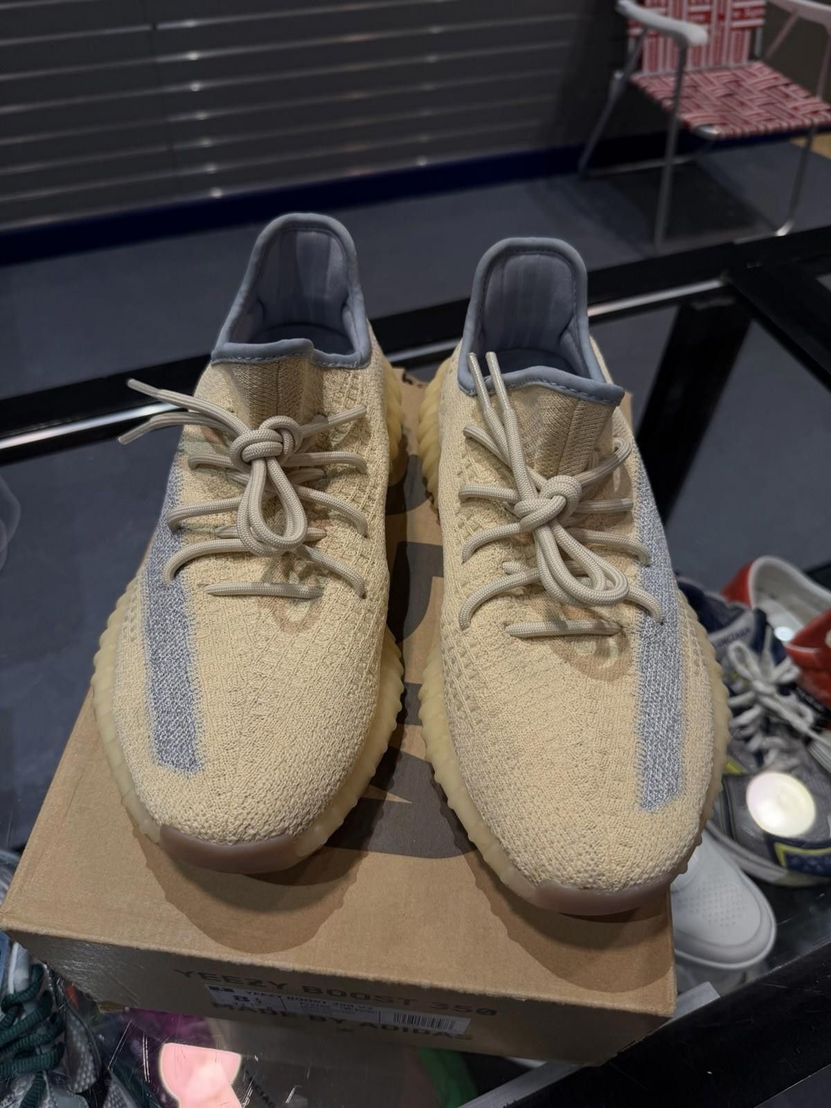 Adidas Size 8.5 - Adidas Yeezy Boost 350 V2 Linen Sneakers FY5158 Size US 8.5 / EU 41-42 - 5 Thumbnail