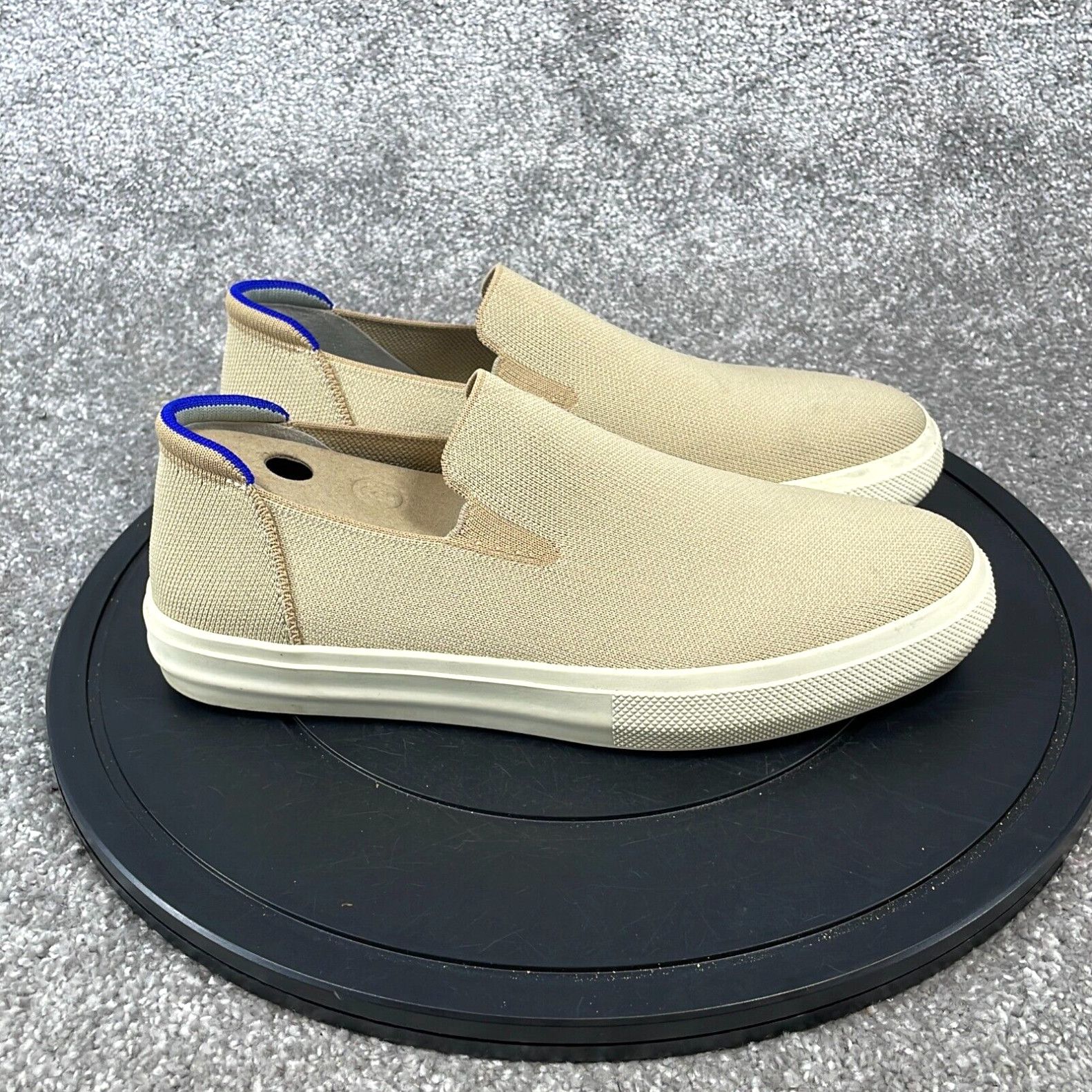 image of Vintage Rothy’S Shoes Men's Size 11 City Round Toe Slip On Casual Tan in White