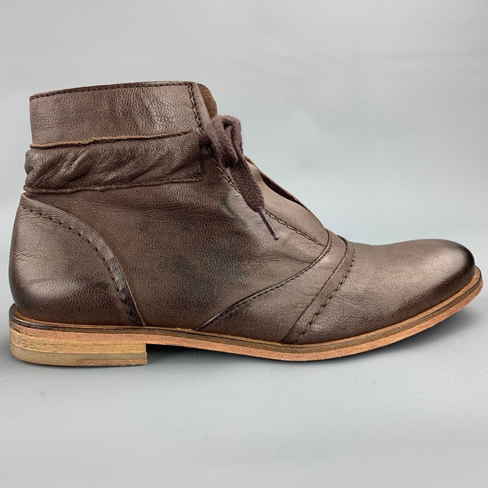 Other ACOTE Size 6 Brown Leather Lace Up Ankle Boots Size US 6 / IT 36 - 1 Thumbnail