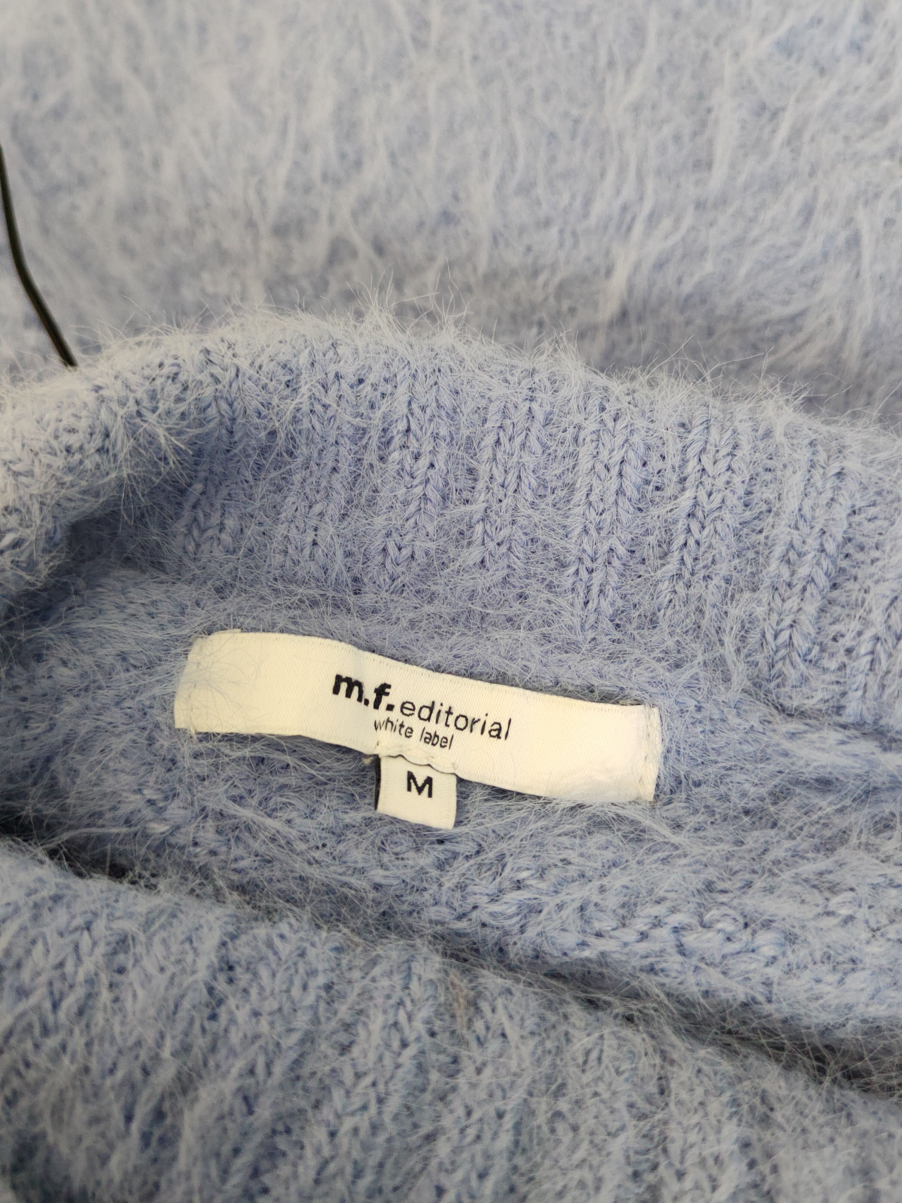 Japanese Brand M.f Editorial Blue Shag Shaggy Fur Mohair Knitwear #W2149 Size M / US 6-8 / IT 42-44 - 12 Thumbnail