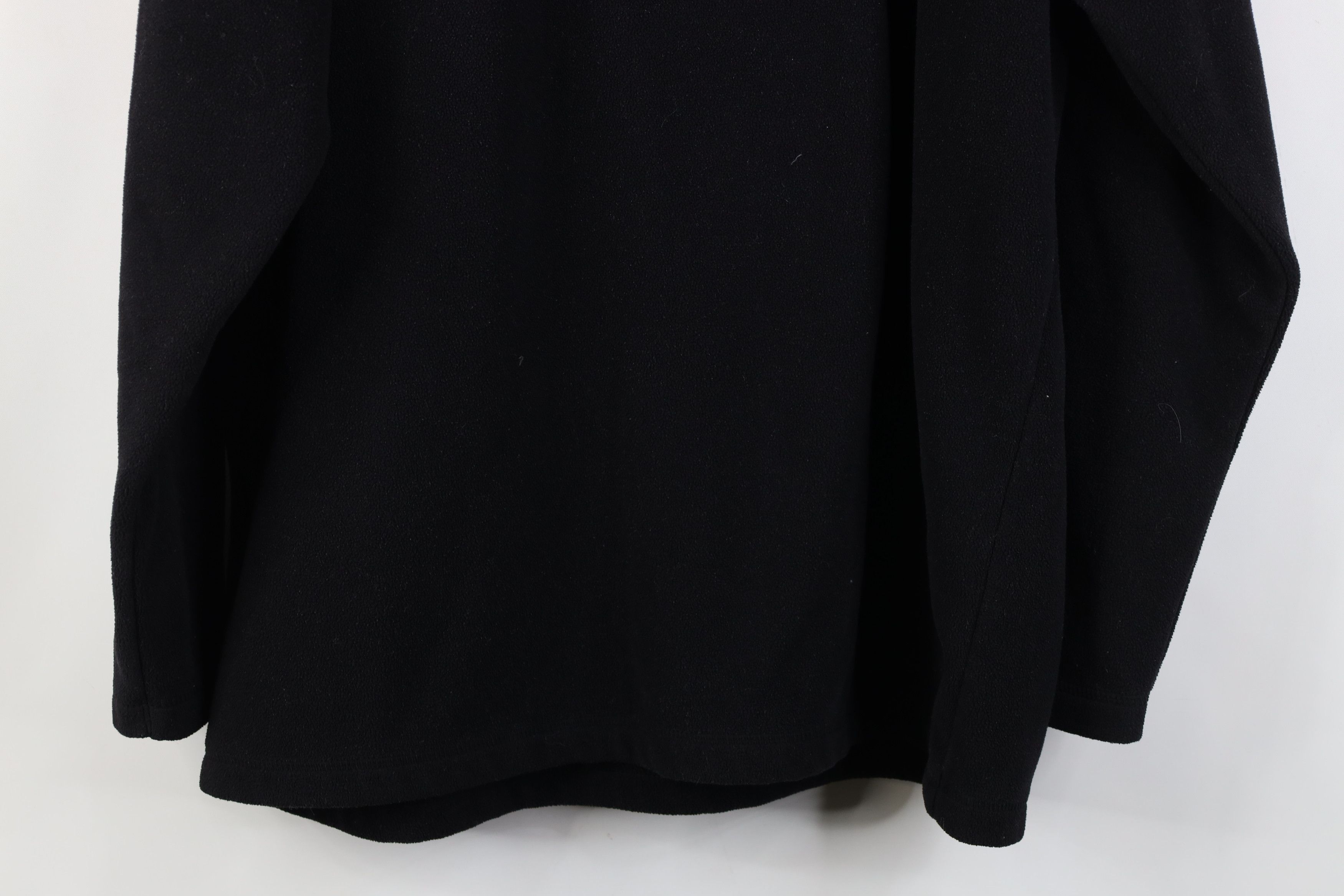 Vintage Vintage 90s Streetwear Blank Fleece Henley Sweater Black Size US M / EU 48-50 / 2 - 11 Thumbnail