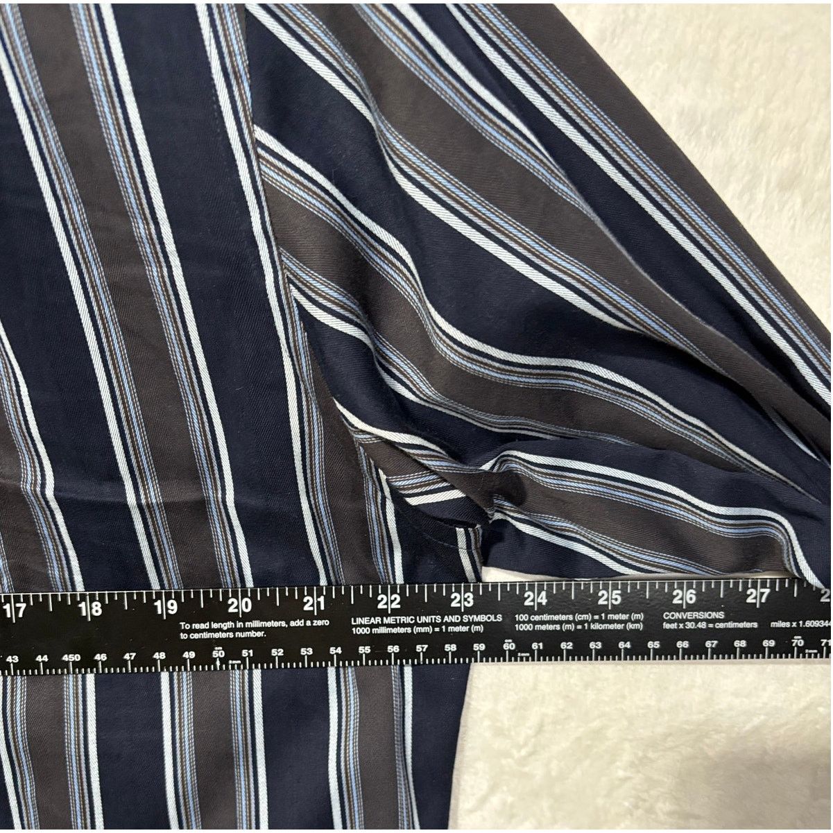 Tasso Elba TASSO ELBA Men's Navy Charcoal Light Blue Dress Shirt | M Size US M / EU 48-50 / 2 - 8 Thumbnail