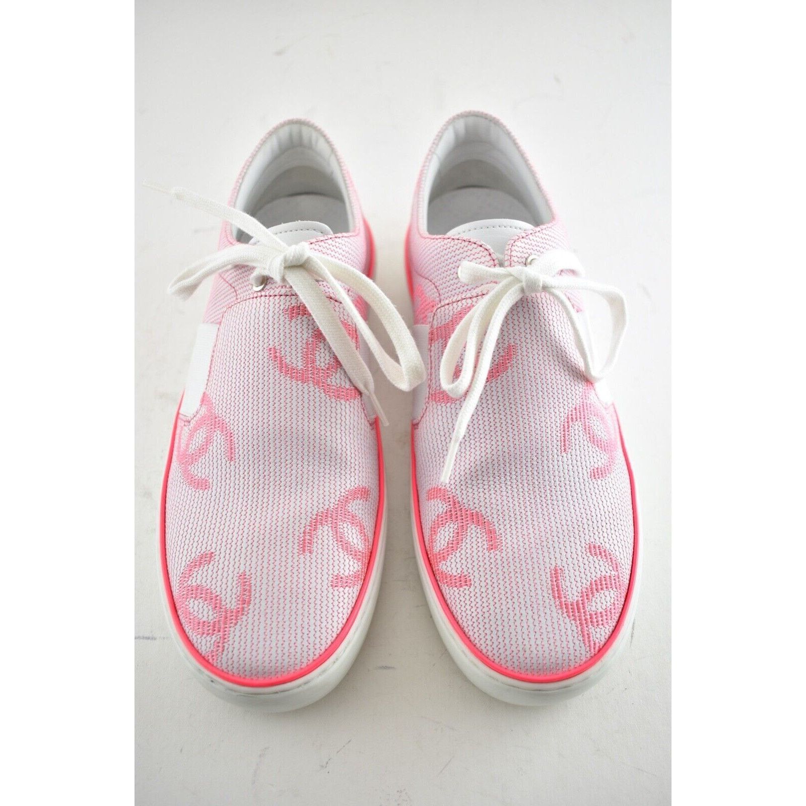 Chanel 18P CC Slip On Lace Up Flat Runner Trainer Sneaker 38 Size US 8 / IT 38 - 6 Thumbnail