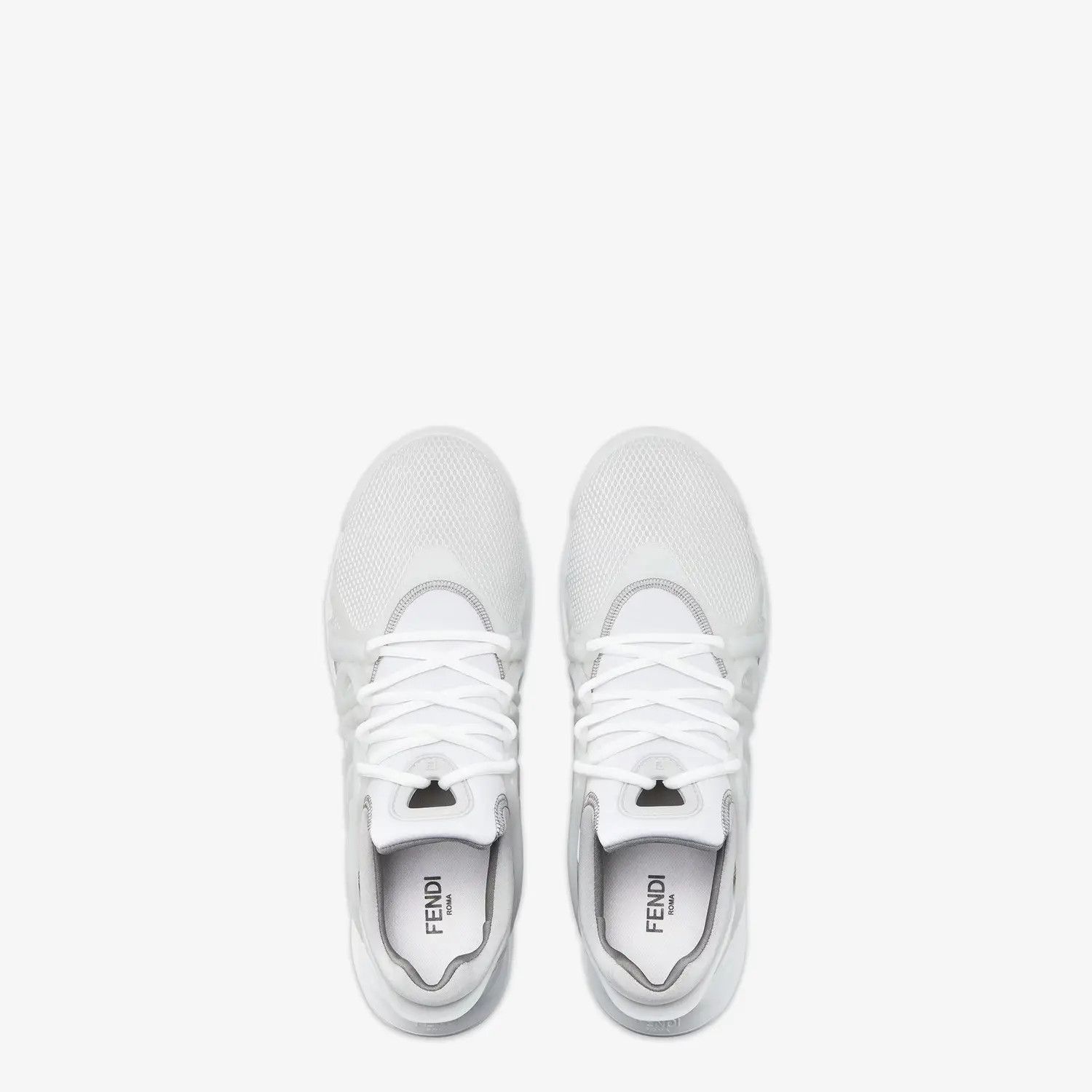 Fendi o1w1db10725 7E1667 Fendi Tag Low-Top Sneakers in White Size US 12 / EU 45 - 4 Thumbnail