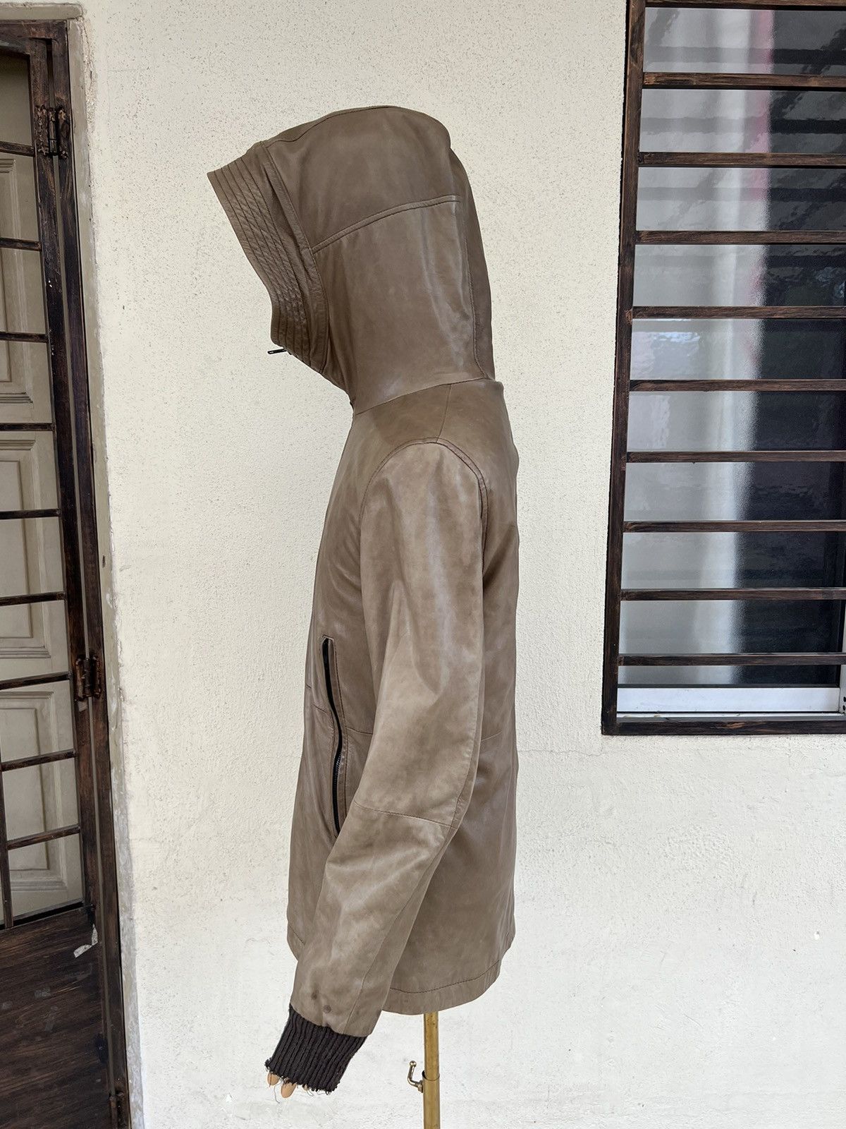 Leather 0000 Japan Patina Sheep Skin Leather Jacket Hoodie Size US M / EU 48-50 / 2 - 21 Thumbnail