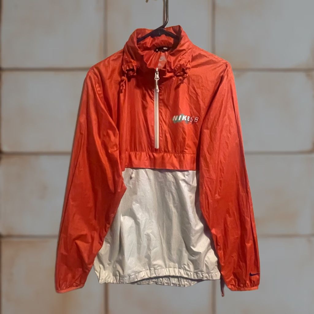 Nike Nike SB Windbreaker Jacket Orange Half Zip Pullover Mens Small Size US S / EU 44-46 / 1 - 1 Thumbnail