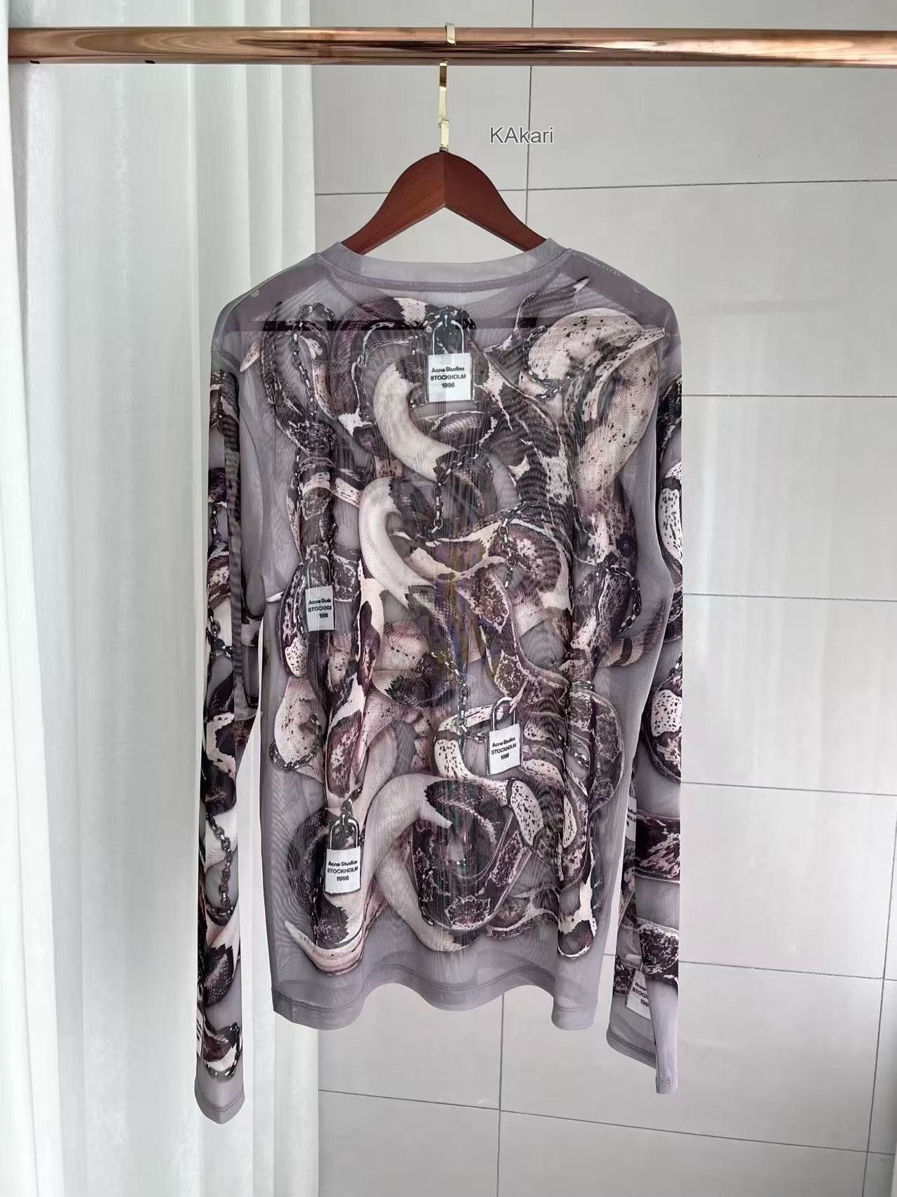Acne Studios Acne Studios Long Sleeve Printed Top Size US M / EU 48-50 / 2 - 2 Thumbnail