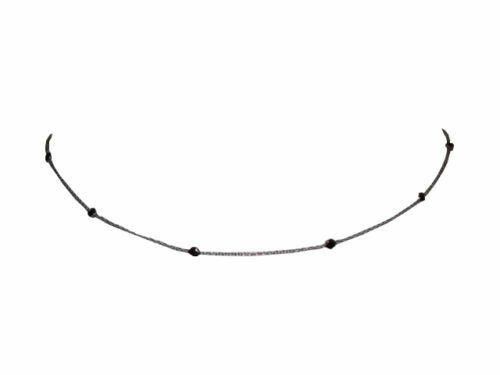 Designer 14kt White Gold Black Diamond Eternity Necklace Alberto Juan Size ONE SIZE - 1 Thumbnail