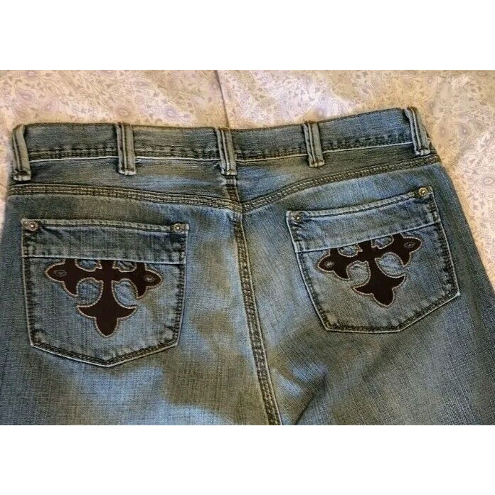 DKNY DKNY Jeans Mens Size 36x30 Distressed Straight Denim Blues Size US 36 / EU 52 - 3 Thumbnail