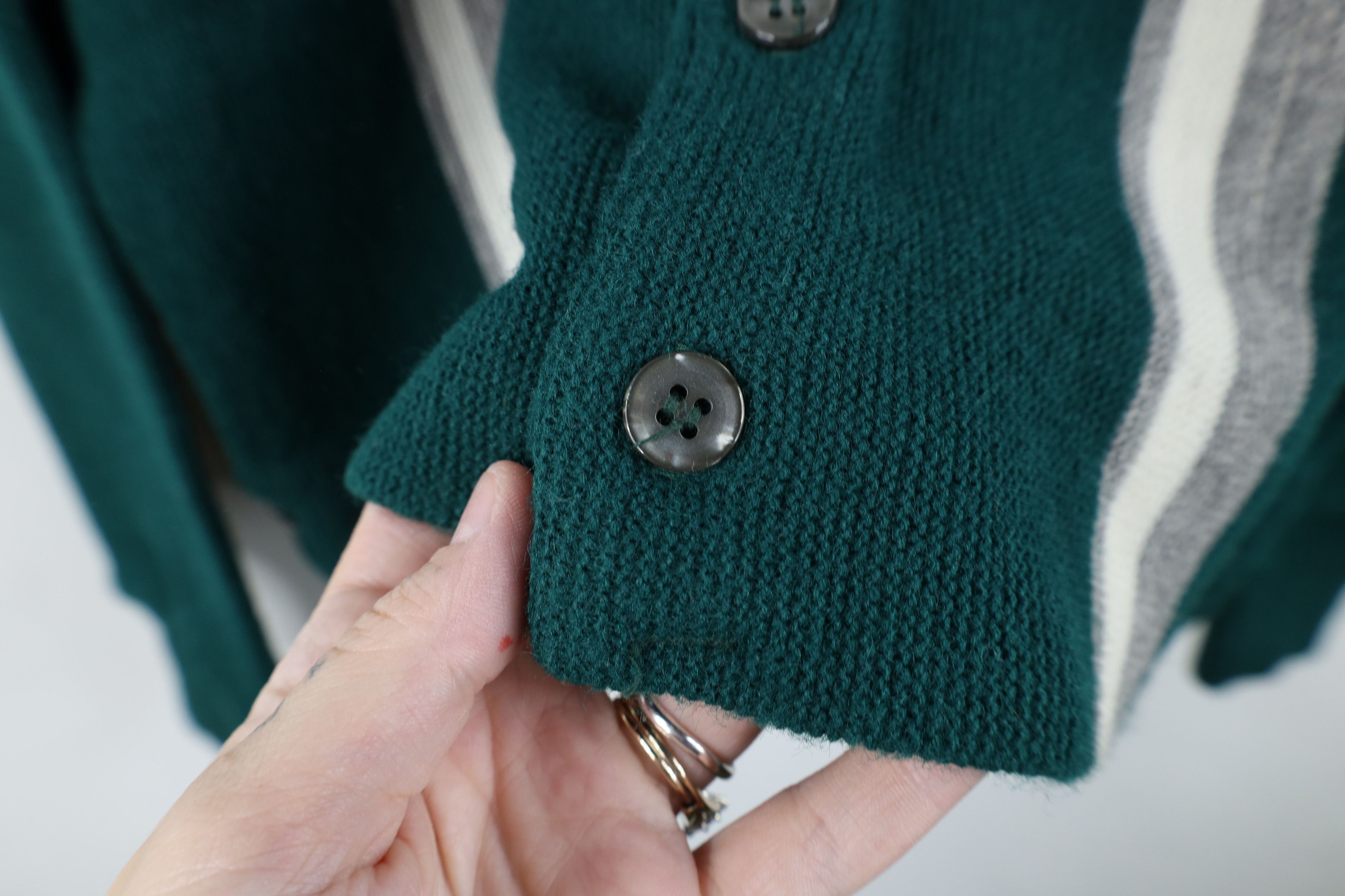 Vintage Vintage 50s 60s Streetwear Panel Knit Cardigan Sweater USA Size US L / EU 52-54 / 3 - 4 Thumbnail