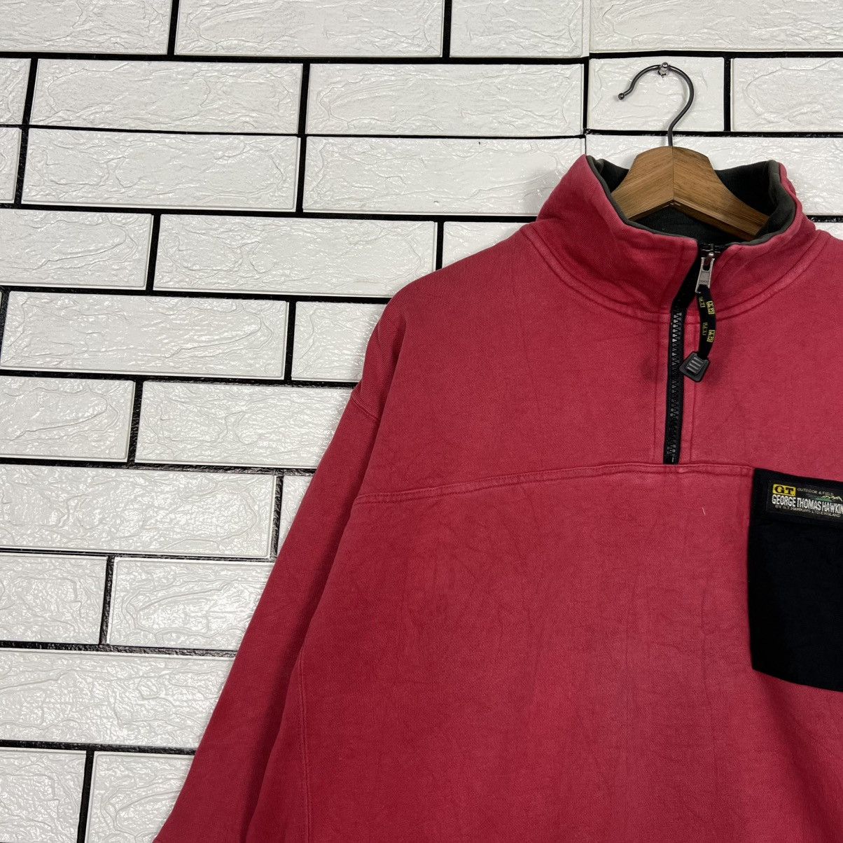 Vintage GEORGE THOMAS HAWKINS Turtleneck Pullover Fleece #4205-C192 Size US L / EU 52-54 / 3 - 4 Thumbnail
