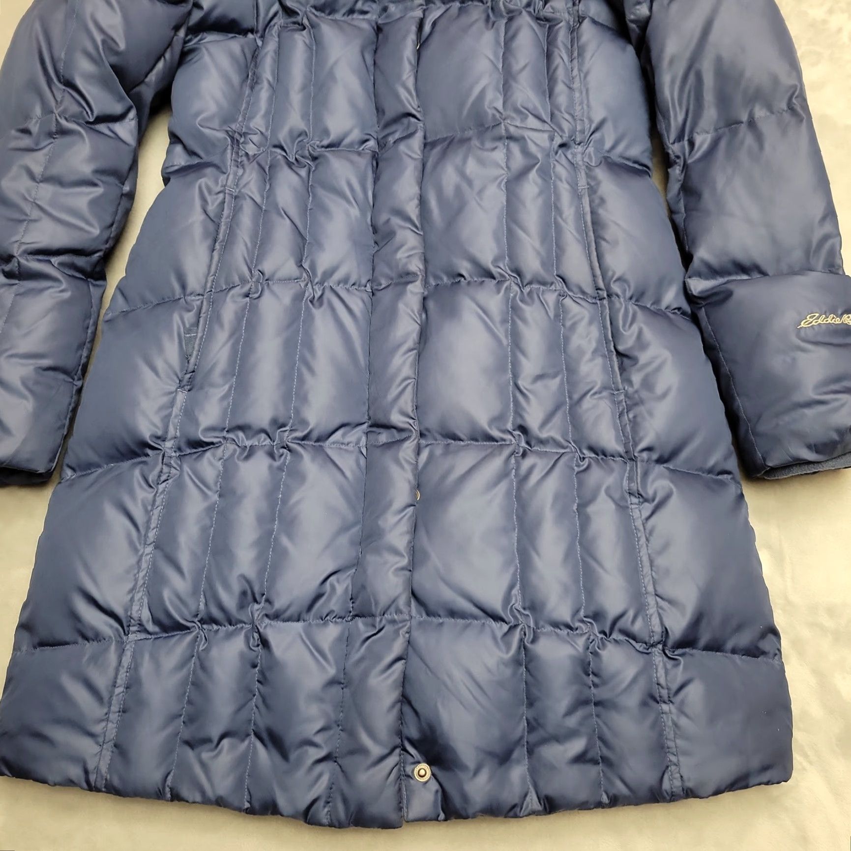 Eddie Bauer VINTAGE Eddie Bauer Down Coat Womens XS Blue Puffer Jacket Removable Hood Long Parka Size XS / US 0-2 / IT 36-38 - 2 Thumbnail