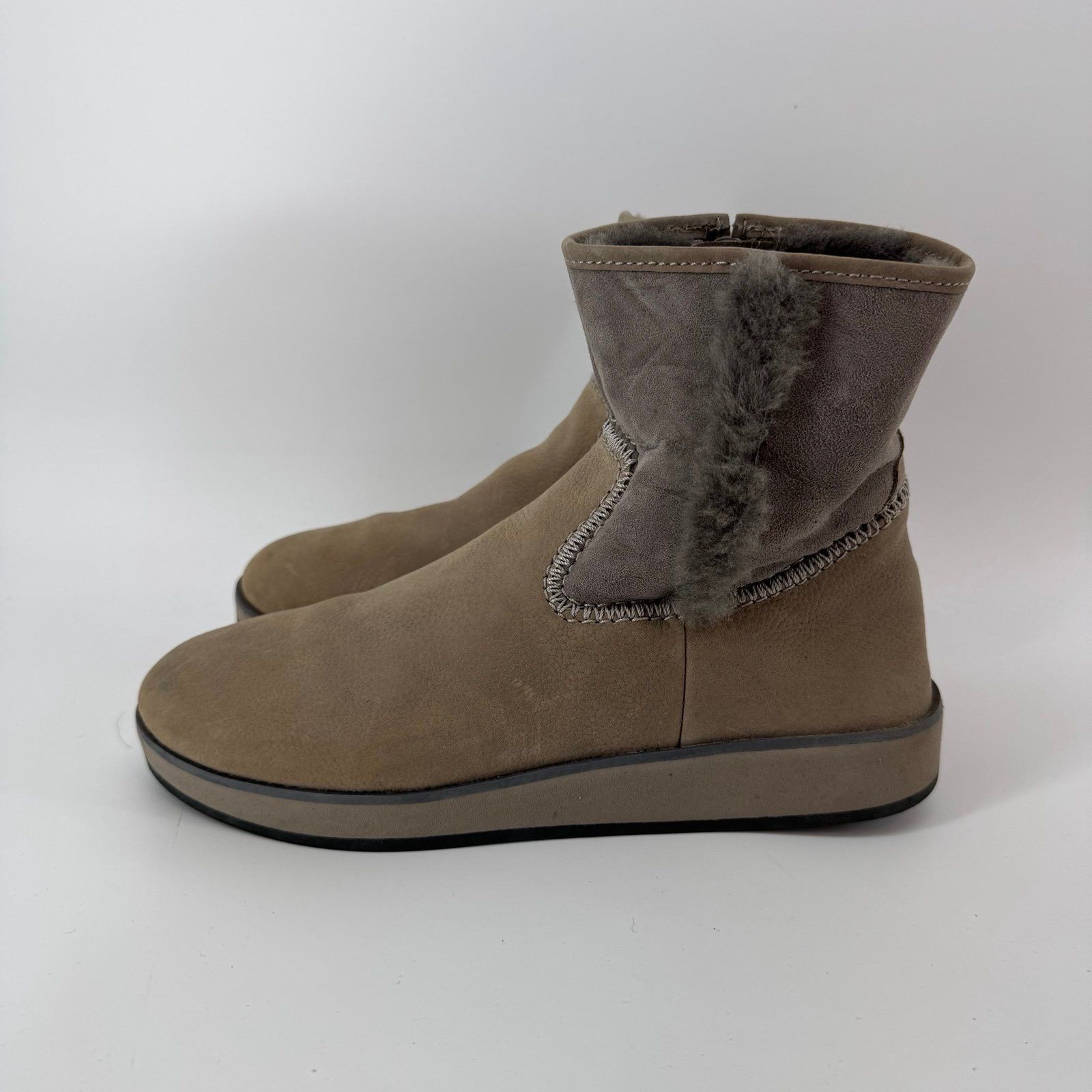 Olukai Olukai Women’s 9.5 Hulu Suede Gray Fur Boots Pa’ina Fog NWO Size US 9.5 / IT 39.5 - 1 Thumbnail