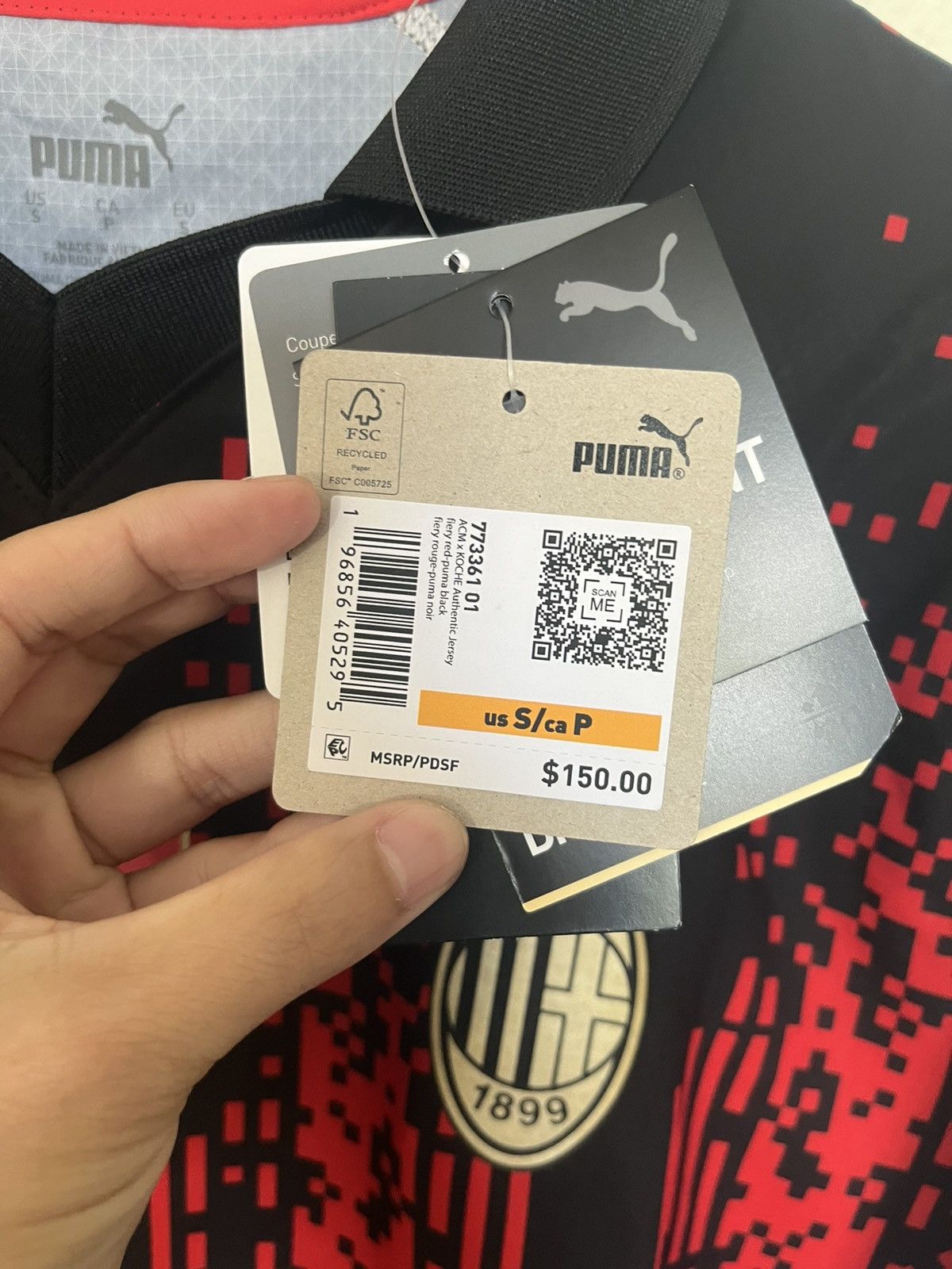 Puma Puma AC Milan 2023/24 Koche Special Authentic Soccer Jersey Size US S / EU 44-46 / 1 - 4 Thumbnail