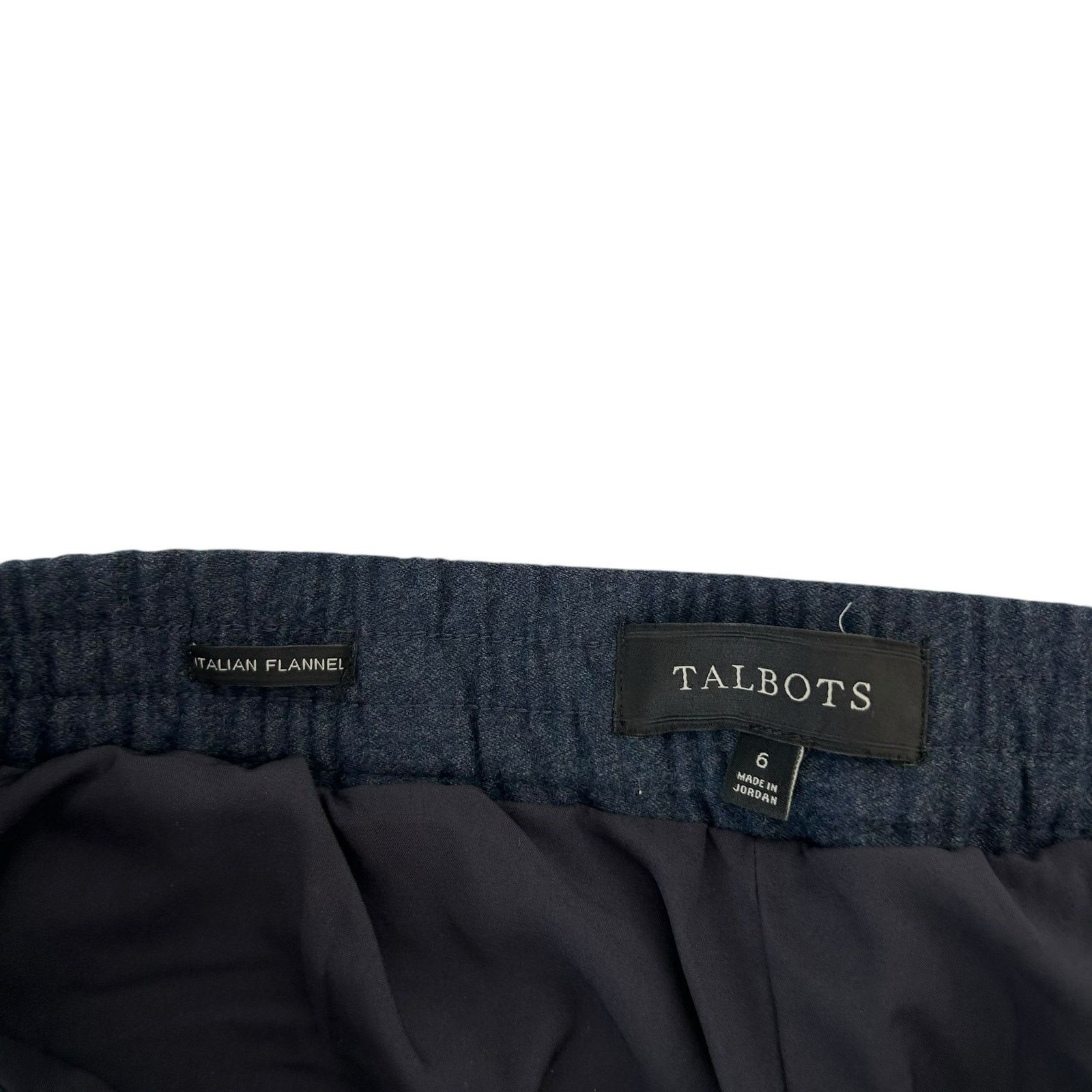 Other Talbots Navy Blue Italian Flannel Wool Trousers Sz 6 Size 28" / US 6 / IT 42 - 2 Thumbnail