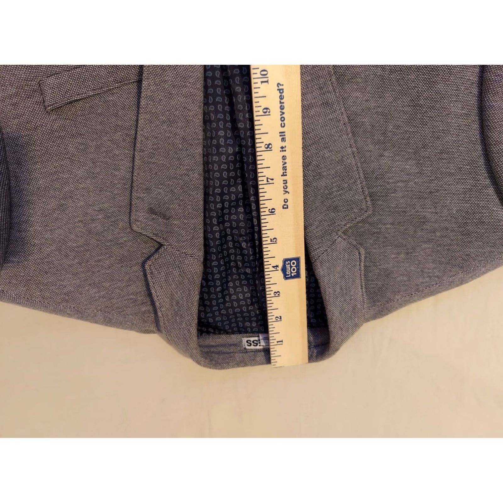 Express Express Mens Blazer Jacket 40R Gray Cotton 2 Piece Cotton Blazer Mens Regular Size 40 Gray Express Jacket Blazer Mens 40R Gray Cotton 2 Piece Blazer Size 40R - 6 Thumbnail