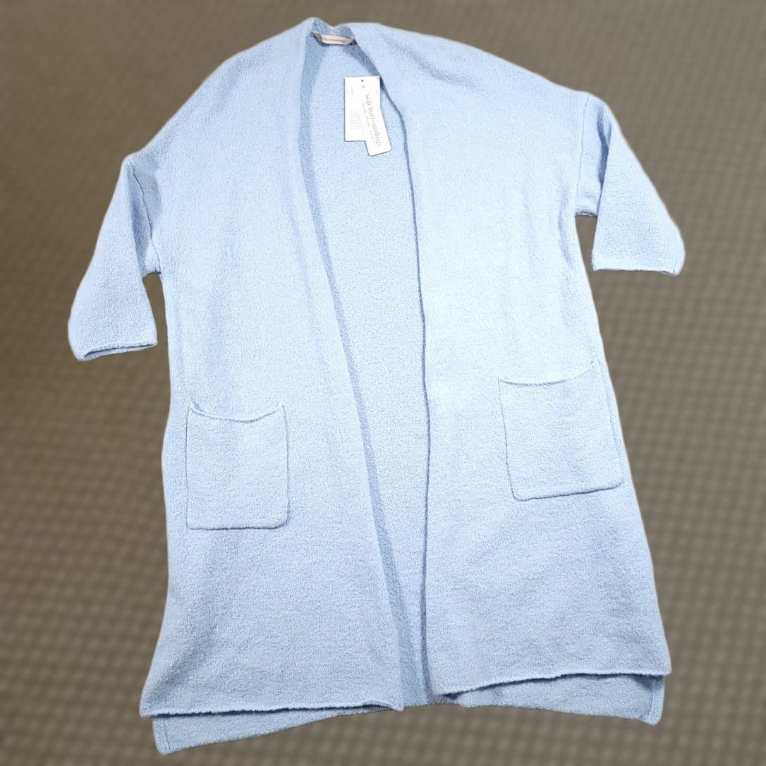 Soft Surroundings Soft Surroundings Knit Lightweight Long Duster Cardigan Sweater Women's S/M Blue Size M / US 6-8 / IT 42-44 - 1 Thumbnail