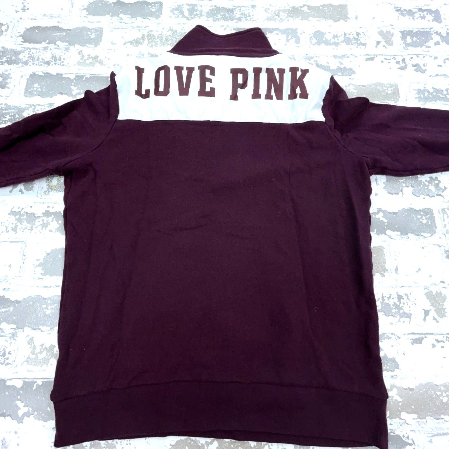 Victoria's Secret Victoria's Secret Sweatshirt Women S Purple Pullover 1/4 Zip Mock Neck Zip Logo Fleece Coat T Size S / US 4 / IT 40 - 2 Thumbnail