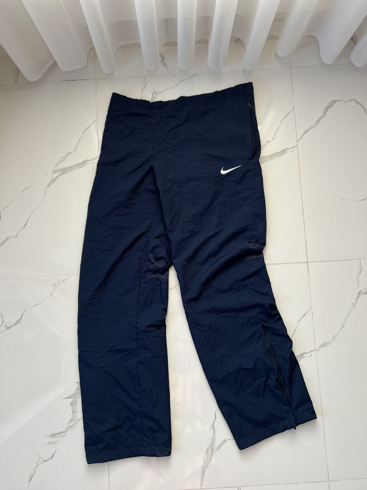 Nike × Vintage 90’s NIKE DRI FIT GORPCORE SWOOSH LOGO BAGGY TRACK PANTS Size US 36 / EU 52 - 1 Thumbnail
