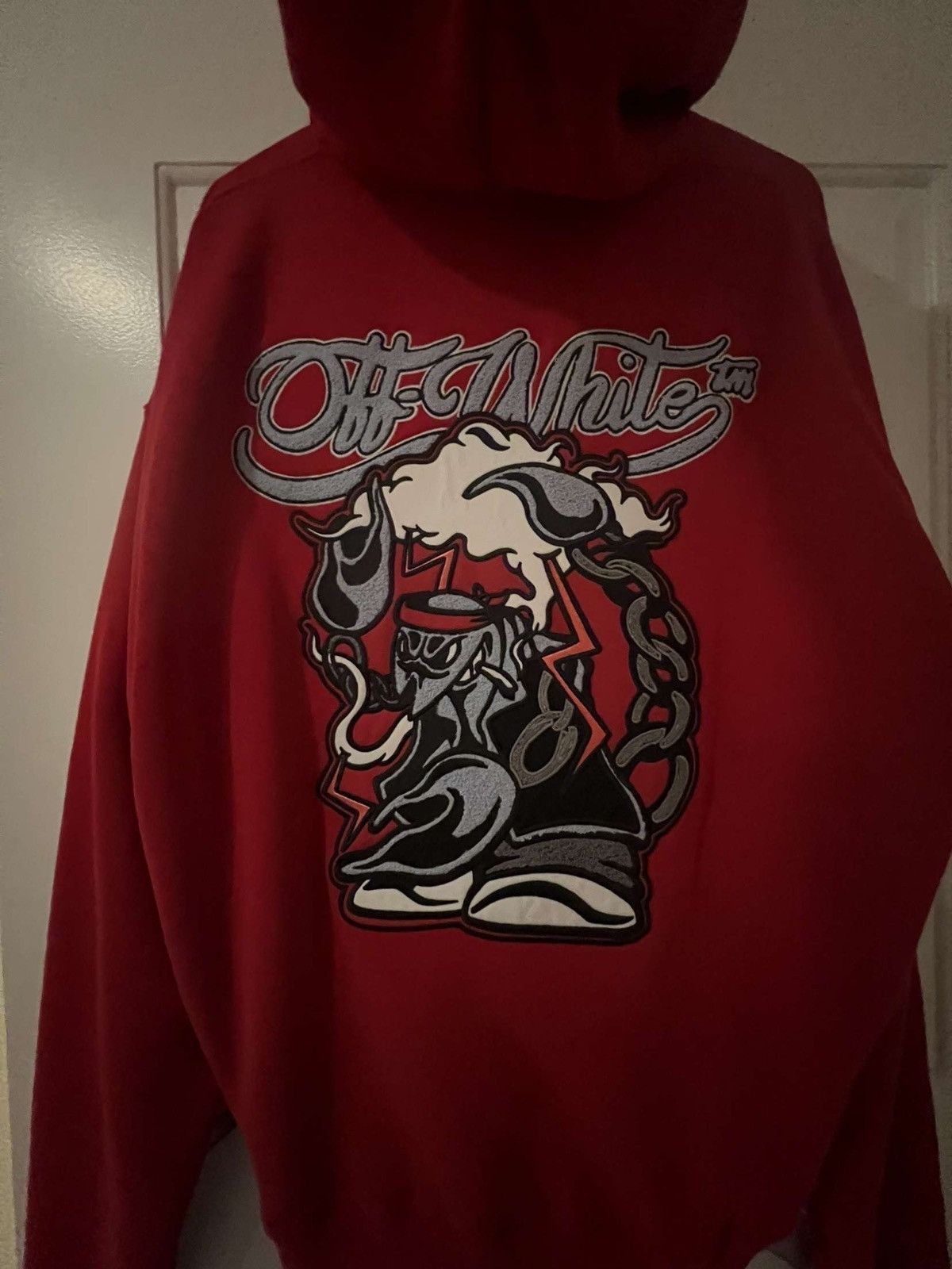 Off-White Off-White red scorpion patch hoodie Size US S / EU 44-46 / 1 - 2 Thumbnail