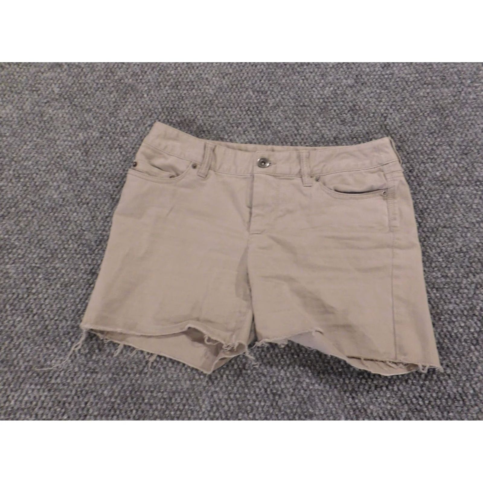 Banana Republic Banana Republic Womens Shorts 0 Beige Cut-Off Chino Classic Version Zip Front Flat Front Cotton Blend Summer Casual Womens Size 28" / US 6 / IT 42 - 2 Thumbnail